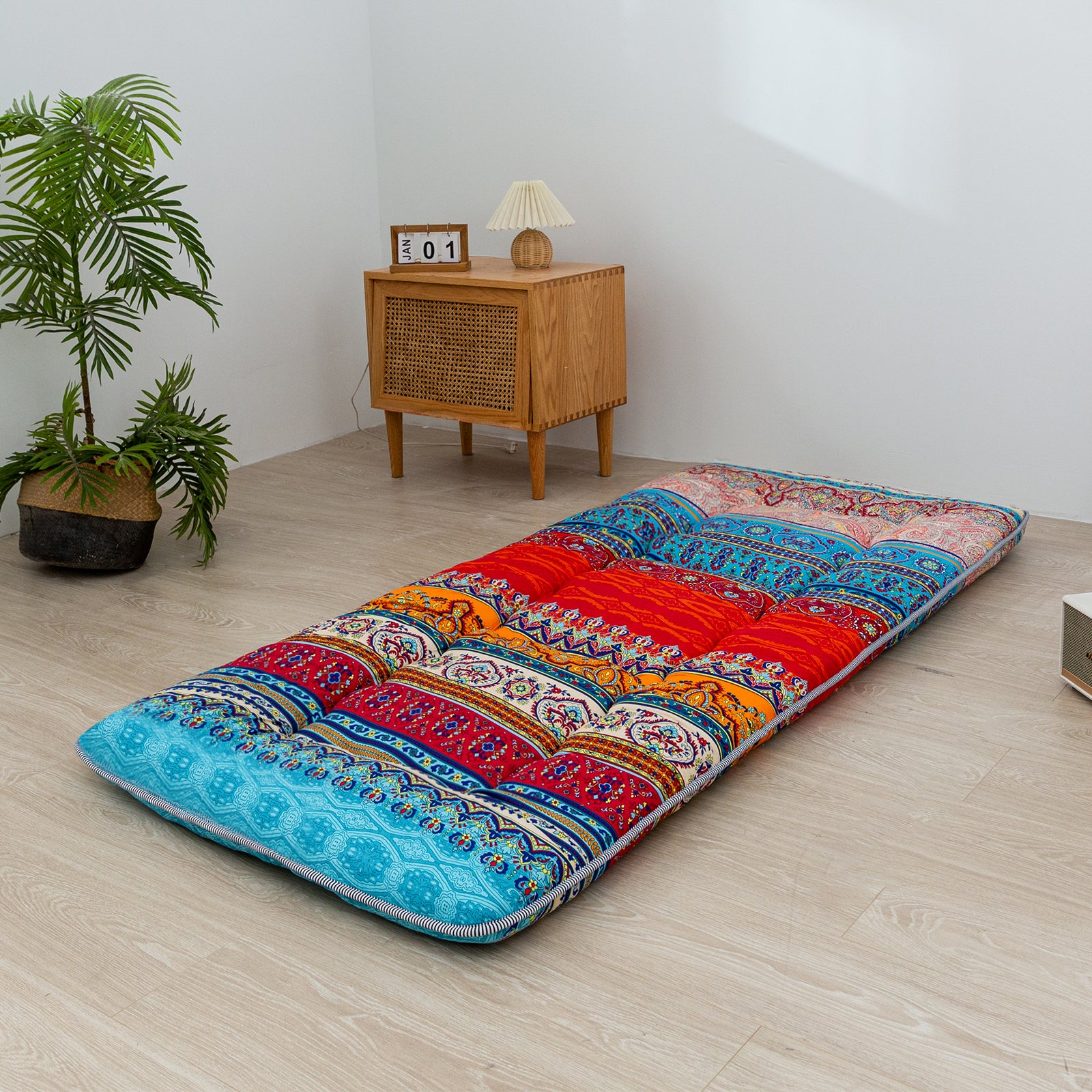 MAXYOYO Japanese Style Cot Futon Mattress - Foldable Floor Mattress, Tatami Mat & Bohemian Bed for Guest Room, Yoga, Meditation & Camping