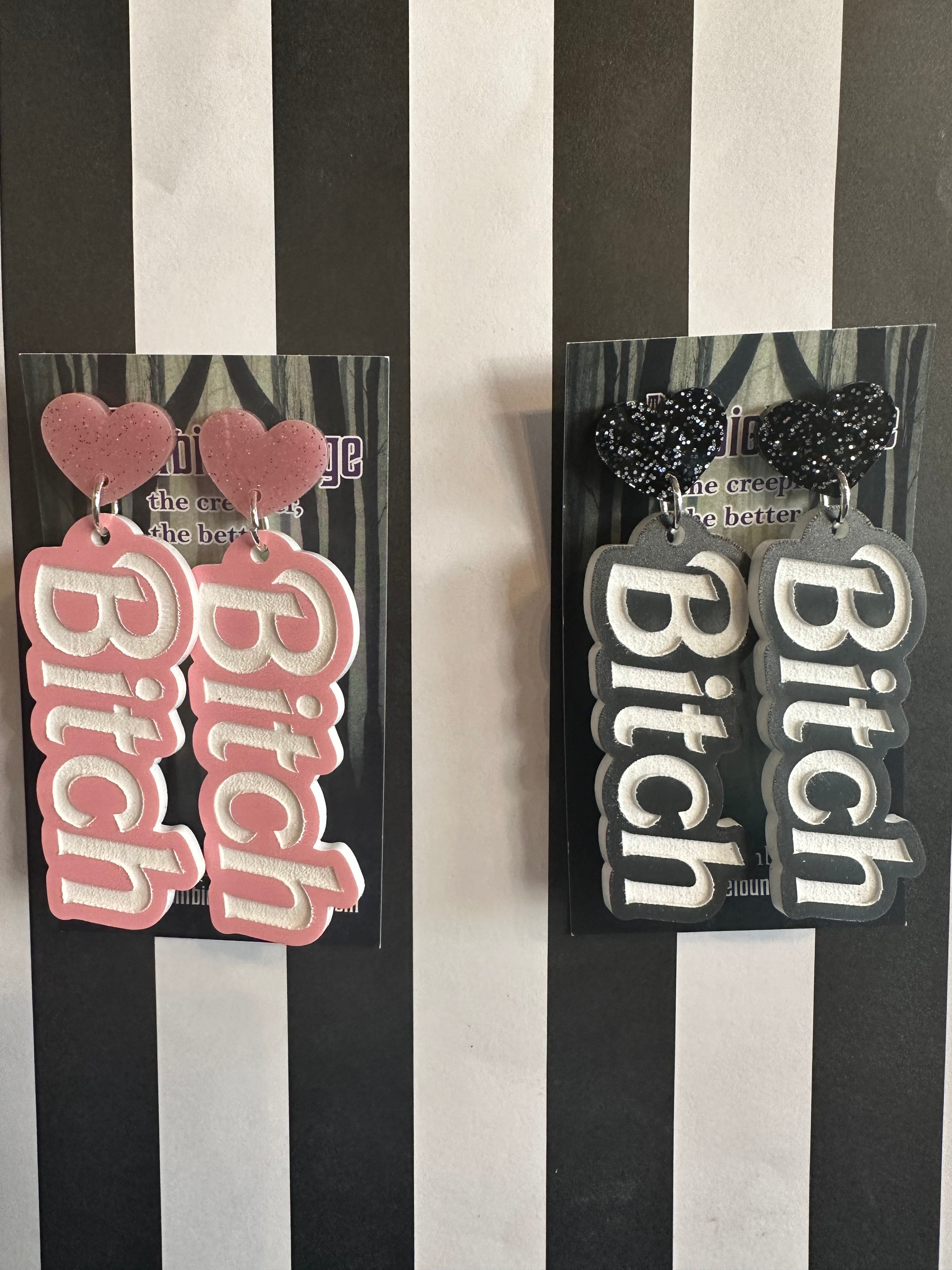 Trendy Bitch Earrings for Women - Stylish Statement Jewelry for Parties, Nightlife & Everyday Wear