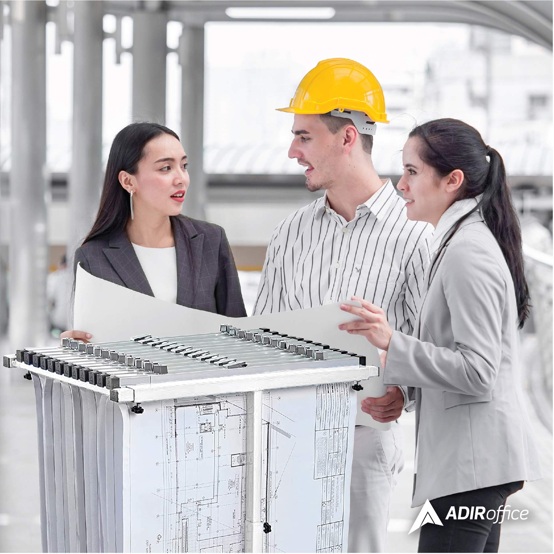 Adjustable Blueprint Holder & Construction Plan Organizer - Jobsite & Office Storage Rack for Architects, Engineers & Contractors (Ideal for Construction Sites, Design Studios & Project Management)