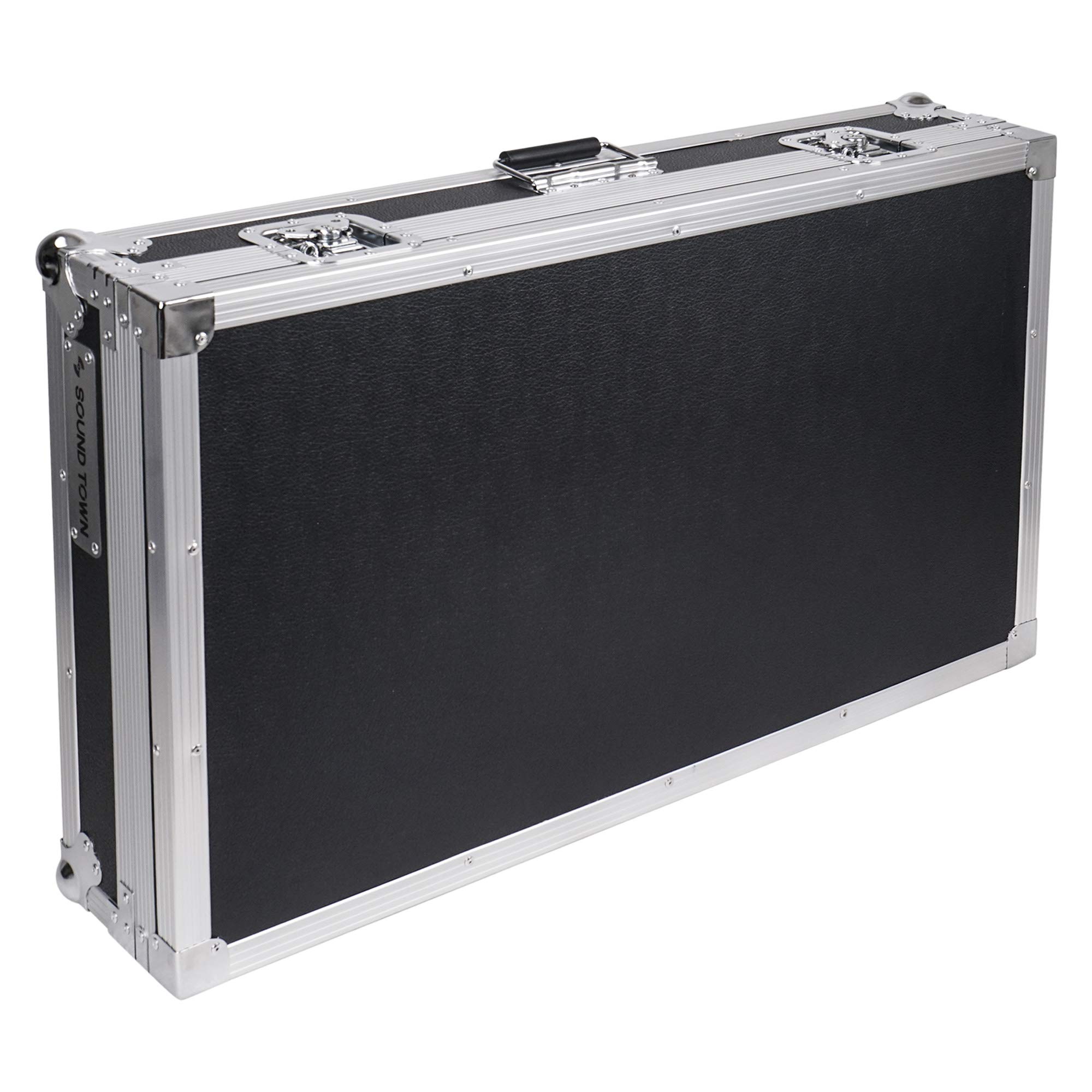 Heavy-Duty Plywood Guitar Pedal Board ATA Road Case - 32.7”x19” Interior with Pedal Mounting Tape Fastener (STRC-PD2) | Perfect for Touring Musicians & Professional Guitarists
