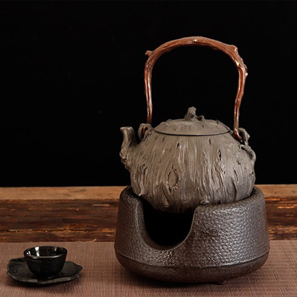Zen Bodhidharma Cast Iron Teapot - Japanese Tetsubin Iron Teapot for Tea Brewing, Perfect for Loose Leaf Tea, Matcha & Herbal Tea - Ideal for Home, Office & Tea Ceremonies