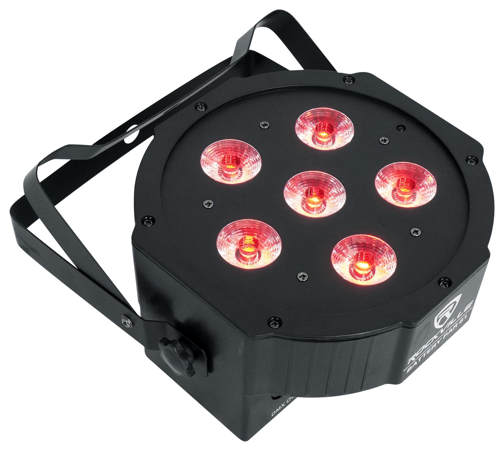 Rockville PAR 61 RGBWA+UV Rechargeable Battery DJ Lights with DMX & Remote Control - Perfect for Stage Lighting, Wedding Events, and Nightclub Disco Shows