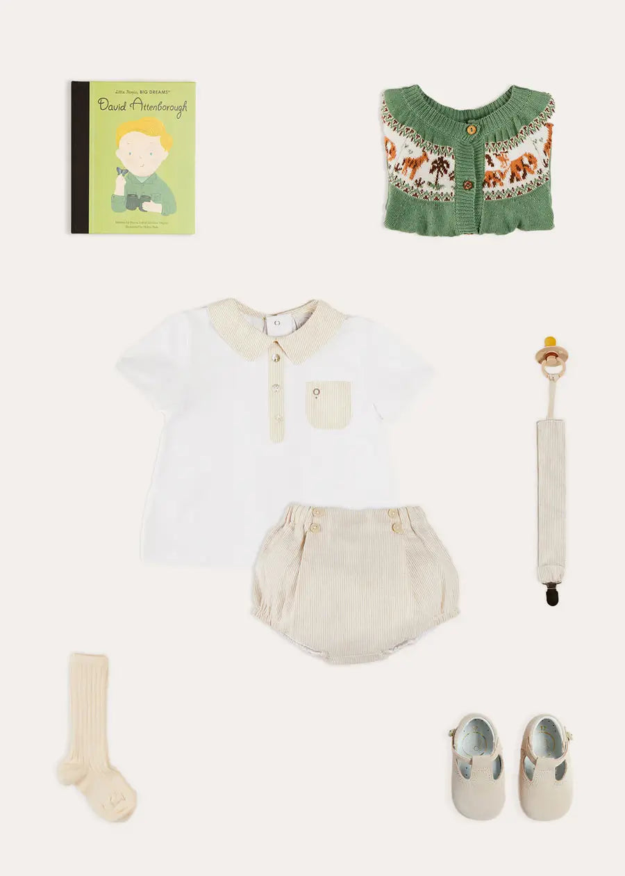 Adorable Safari Cardigan for Baby Boys - Soft & Cozy Knit Sweater for Toddlers - Perfect for Outdoor Adventures & Family Photos