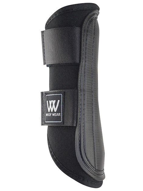 Woof Wear Double Lock Brushing Boots for Horses - Black Equine Leg Protection for Training & Riding - Durable Stable Boots for Jumping & Dressage