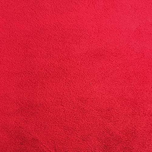 Soft Solid Minky Fabric by The Yard - Premium Red Fleece Material for DIY Blankets, Baby Clothes & Home Decor | LUVFABRICS
