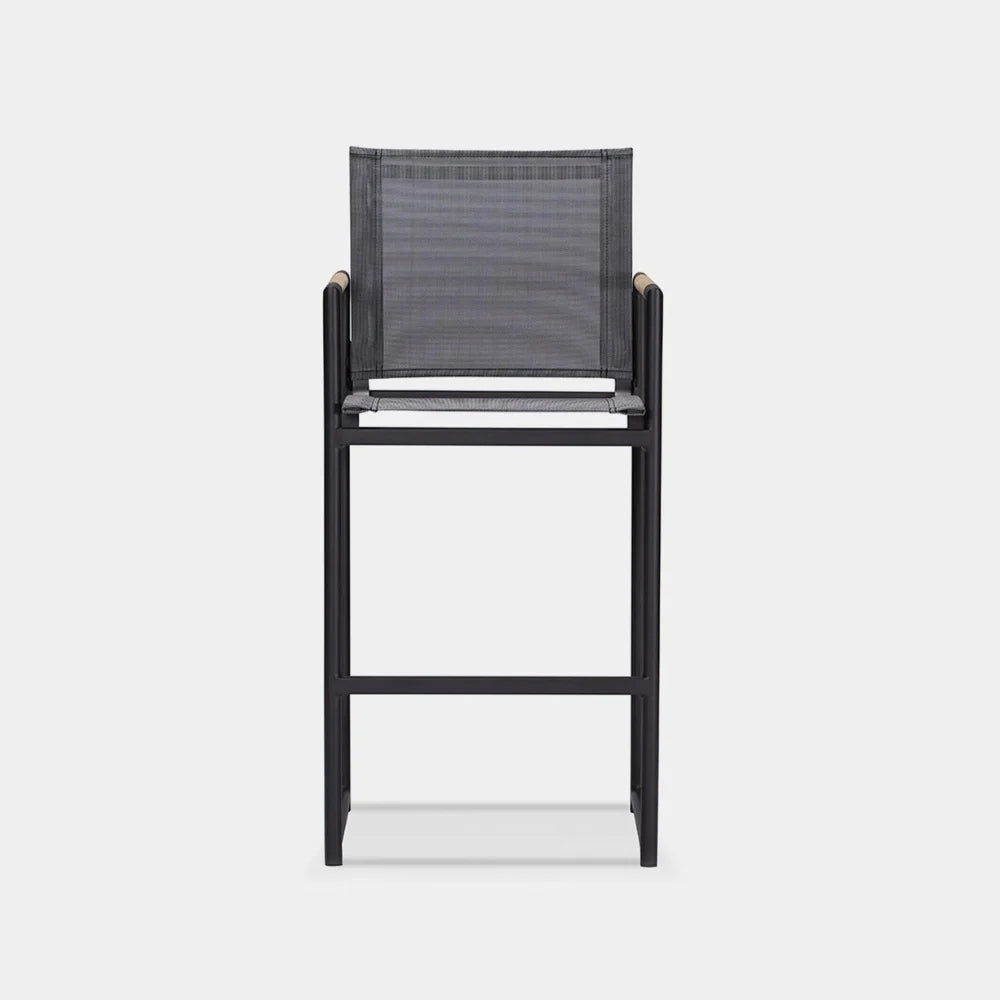 Lightweight Aluminum Outdoor Counter Stool - Rust-Resistant & Weatherproof Bar Stool for Patio, Deck, Poolside & Backyard Dining