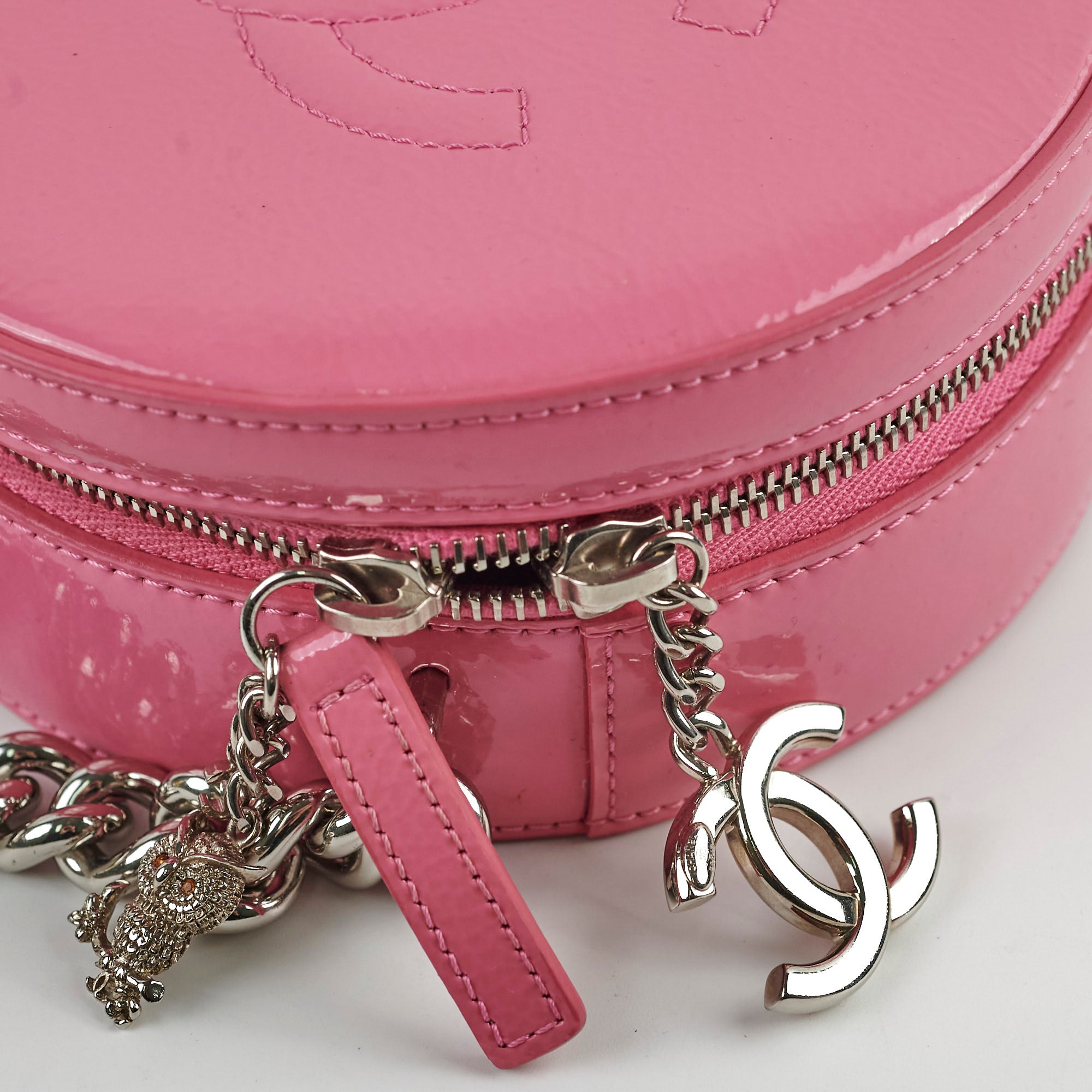 Chanel Patent Leather Round Earth Crossbody Bag in Pink - Elegant Shoulder Bag for Women, Perfect for Parties, Dates, and Everyday Use