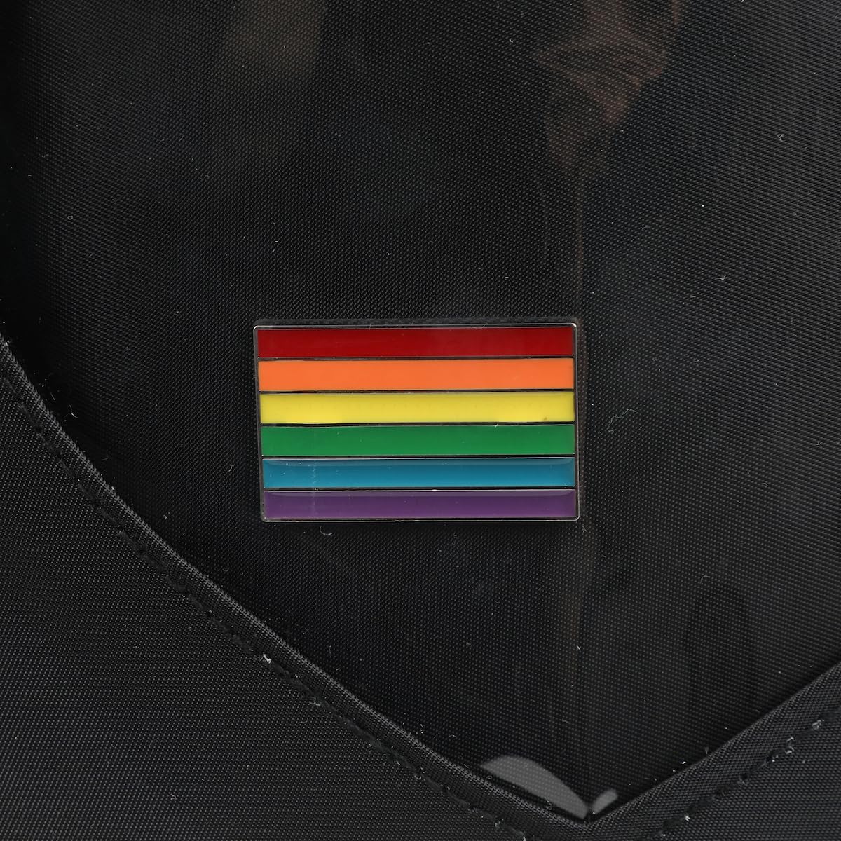 Love is Love Black Mini Messenger Crossbody Bag with Pride Pin - LGBTQ+ Pride Accessories for Everyday Use, Travel & Events