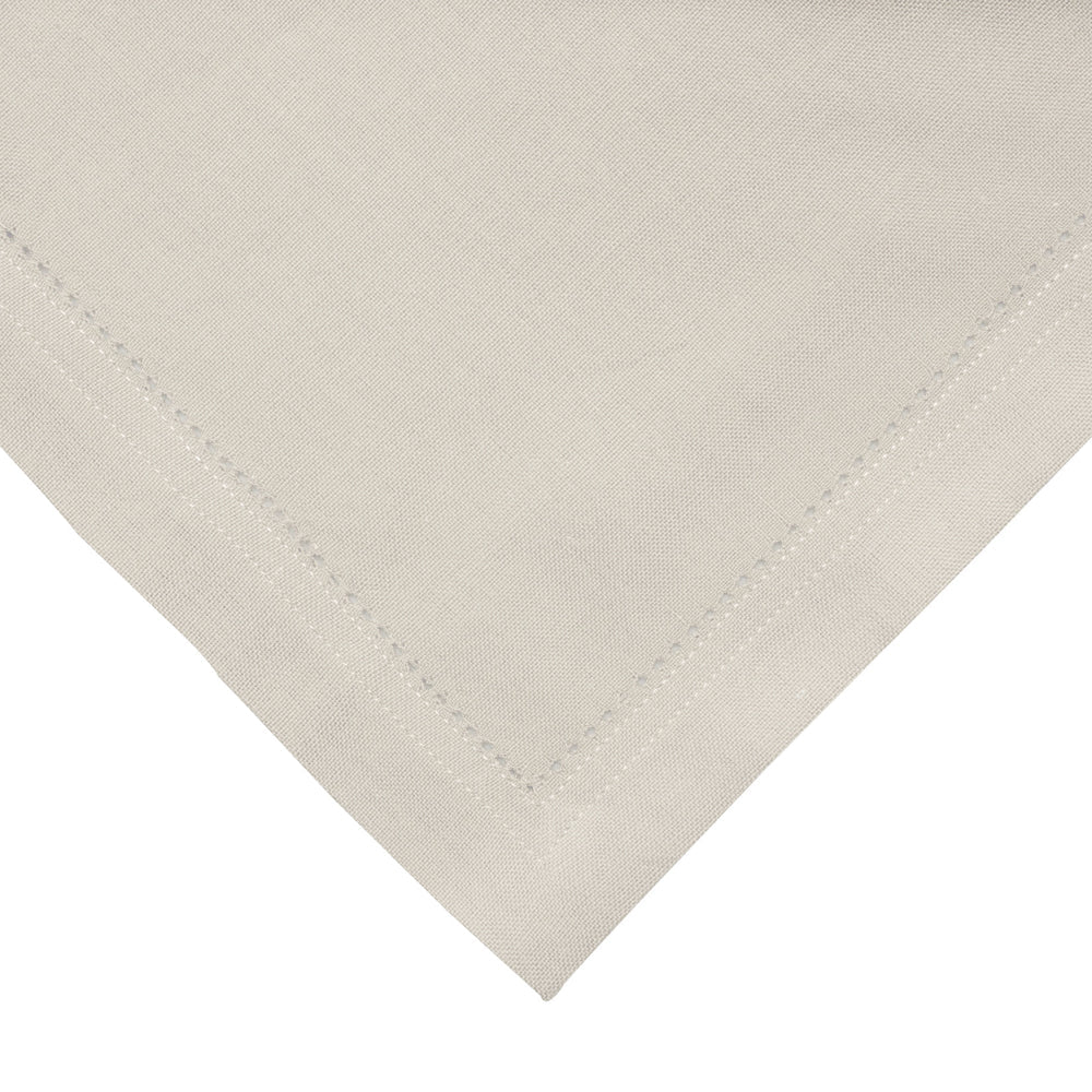 Premium Hemstitch Linen Napkins Set of 2 - Soft Oatmeal Color for Elegant Dining, Wedding, and Special Occasions - Eco-Friendly Table Linens for Formal Dinner Parties