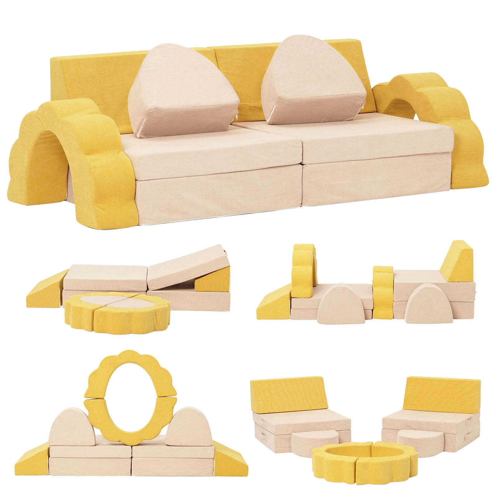 **Modular Kids Play Couch - 10PCS Foam Climbing Playset for Toddlers to Teens | Creative Playroom Sofa for Boys & Girls | Indoor Imaginative Play & Safe Floor Couch**    *(Perfect for playrooms, homeschooling, reading nooks, and cozy movie nights!)*