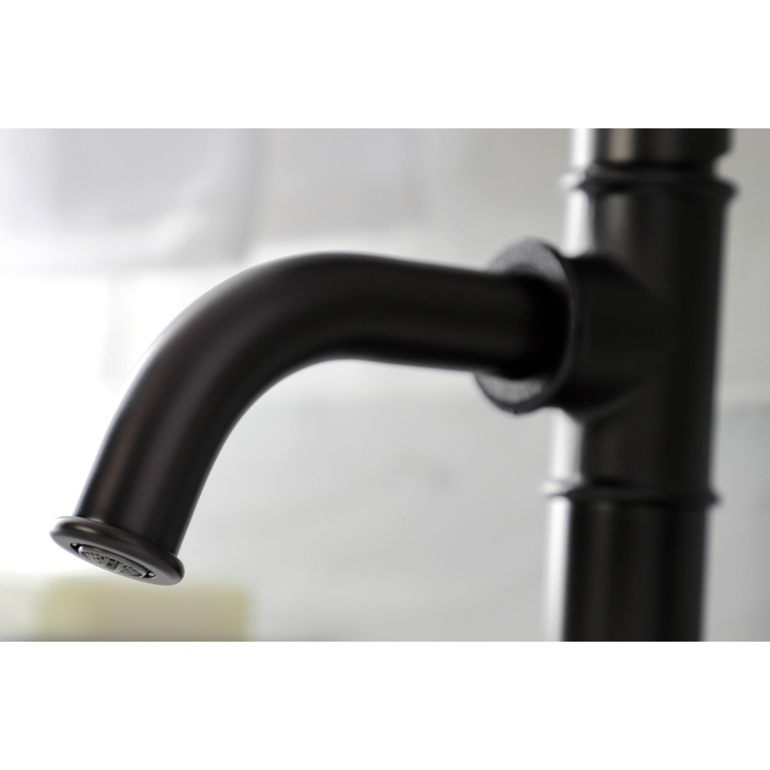 Belknap KSD2825RX Single Handle 1-Hole Bathroom Sink Faucet with Deck Plate & Push Pop-Up Drain - Oil Rubbed Bronze Finish for Modern Bathroom Vanity Upgrade