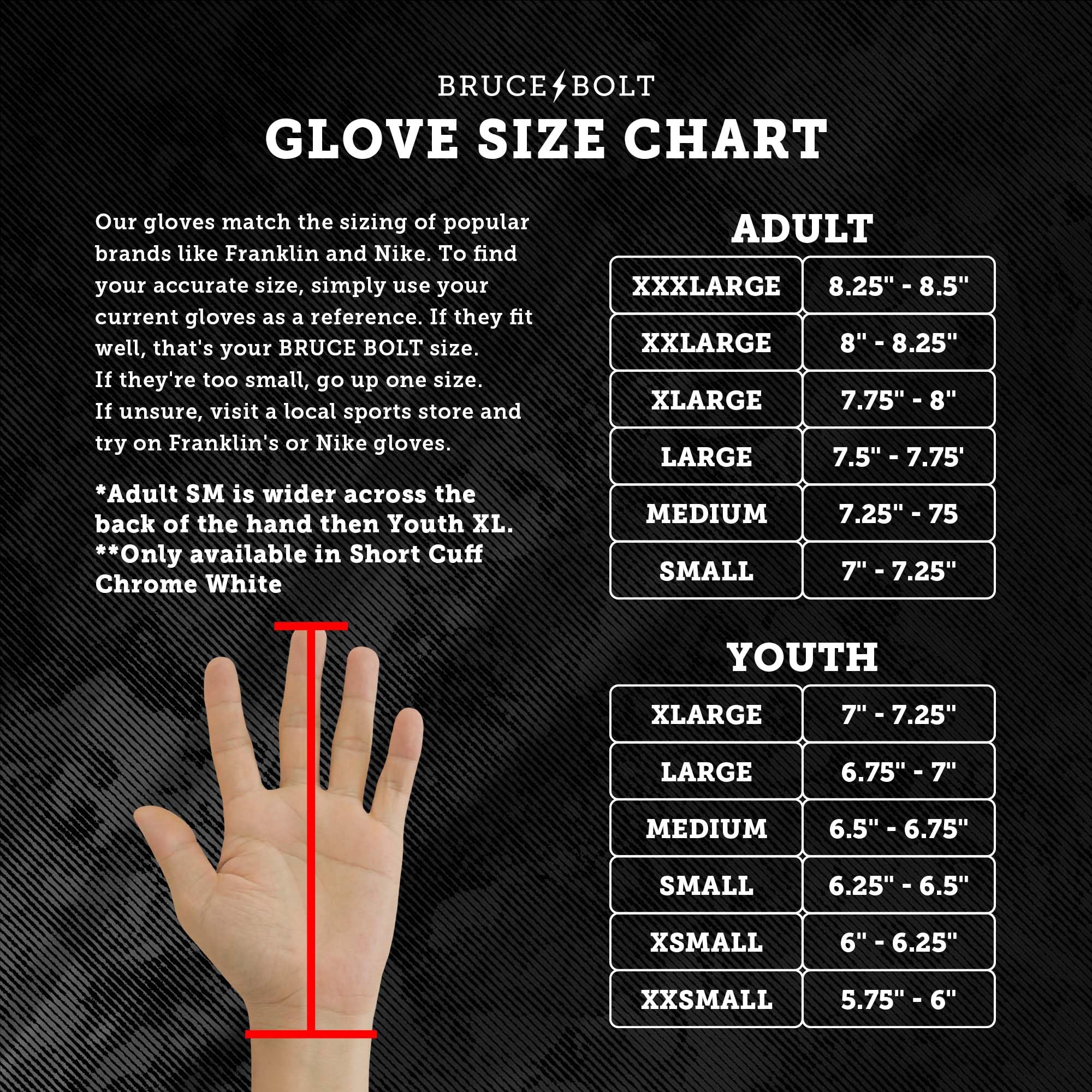 BRUCE BOLT Signature Series Long Cuff Batting Gloves - Premium Baseball & Softball Training Gloves for Hitting & Fielding - Perfect for Practice, Games & Tournaments