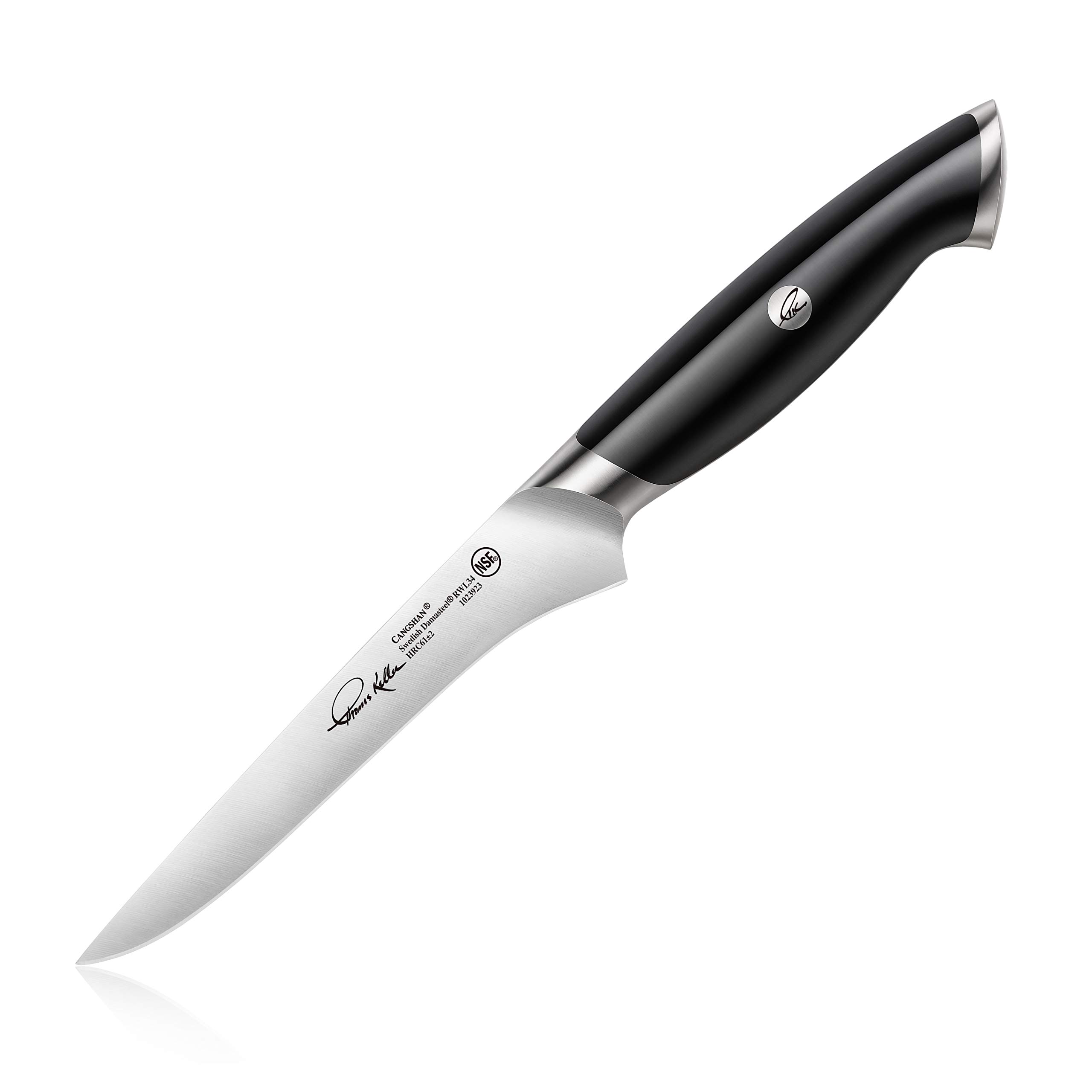Cangshan Thomas Keller Signature 6-Inch Boning Knife - Swedish Powder Steel Forged, Ergonomic Handle, Precision Kitchen Knife for Meat Trimming, Poultry & Fish Filleting - Perfect for Chefs & Home Cooks