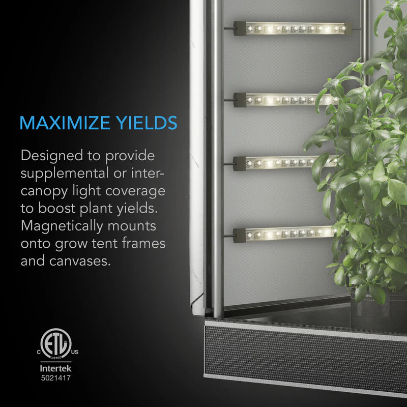 AC Infinity Ionbeam S16 Full Spectrum LED Grow Light Bars for Indoor Plants - Intercanopy Lighting System for Hydroponics, Greenhouses & Home Gardens (AC NES16)