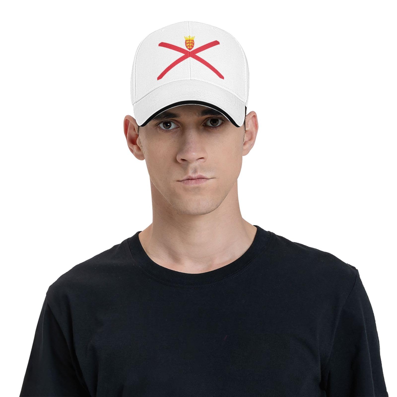 Jersey Flag Baseball Cap for Men & Women - Adjustable Trucker Hat with Sun Protection - Perfect for Golf, Outdoor Sports & Casual Wear