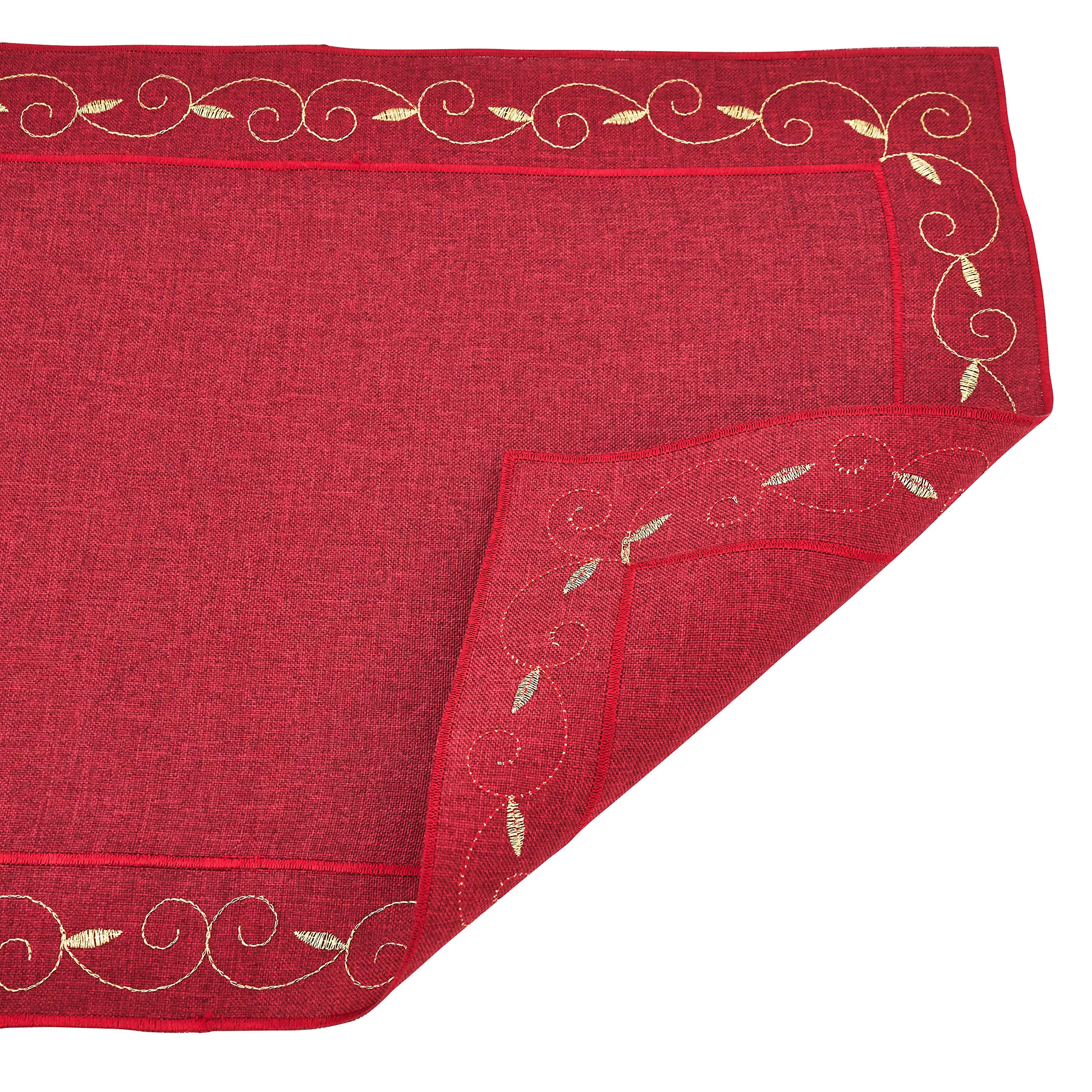 Embroidered Holiday Placemats Set of 4 - Christmas Table Decor, Thanksgiving Dinner Mats, Festive Dining Accessories for Home & Party