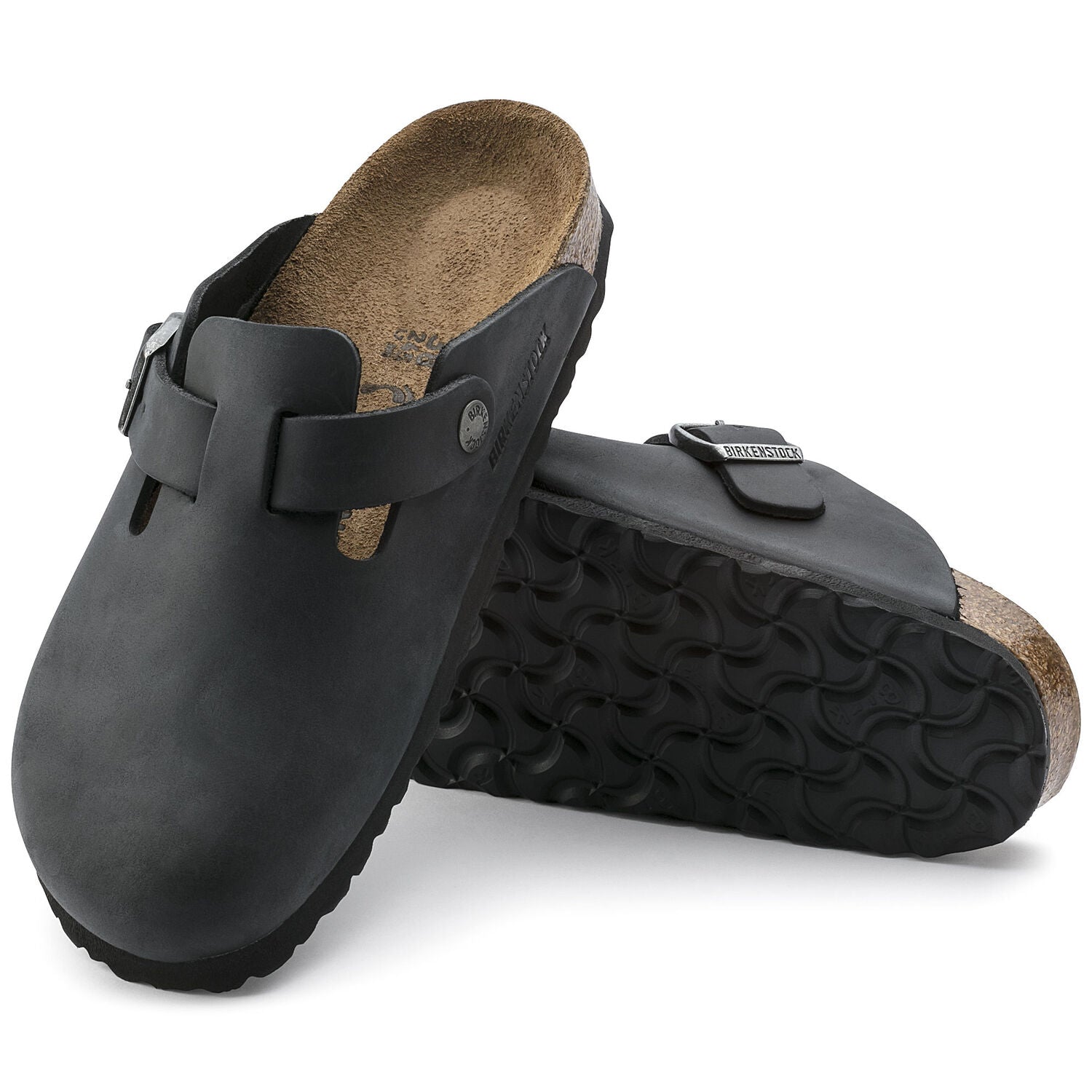 Birkenstock Boston Oiled Leather Clog - Classic Comfort Footbed in Black | Perfect for Home, Office & Casual Wear