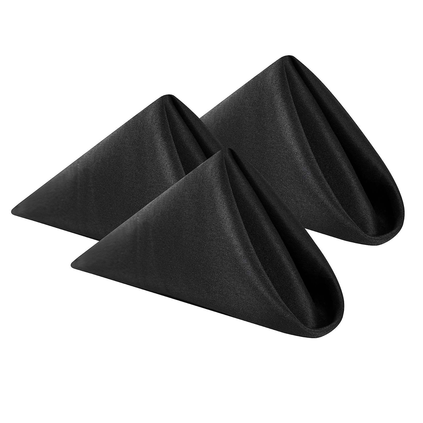 Premium 20x20 Inch Washable Polyester Cloth Napkins - Soft Dinner Napkins for Wedding, Party, Banquet & Everyday Dining (Black, 100-Pack) - Elegant Table Setting & Home Decor Accessory