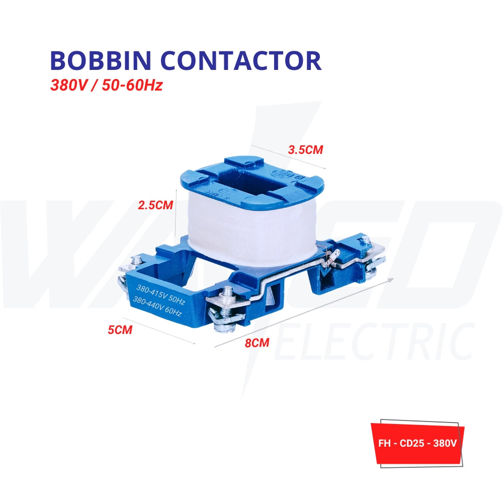D25 380V Bobbin Contactor - Heavy Duty Electrical Relay for Industrial Machinery & HVAC Systems | Perfect for Motor Control, Power Distribution & Automation Equipment