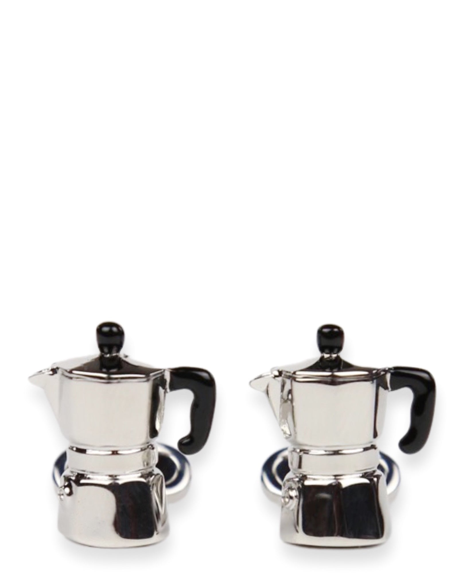 DÉCLIC Coffee Pot Cufflinks for Men - Unique Espresso Maker Tie Accessories - Perfect Gift for Coffee Lovers, Baristas & Professionals (Office, Wedding, Formal Events)