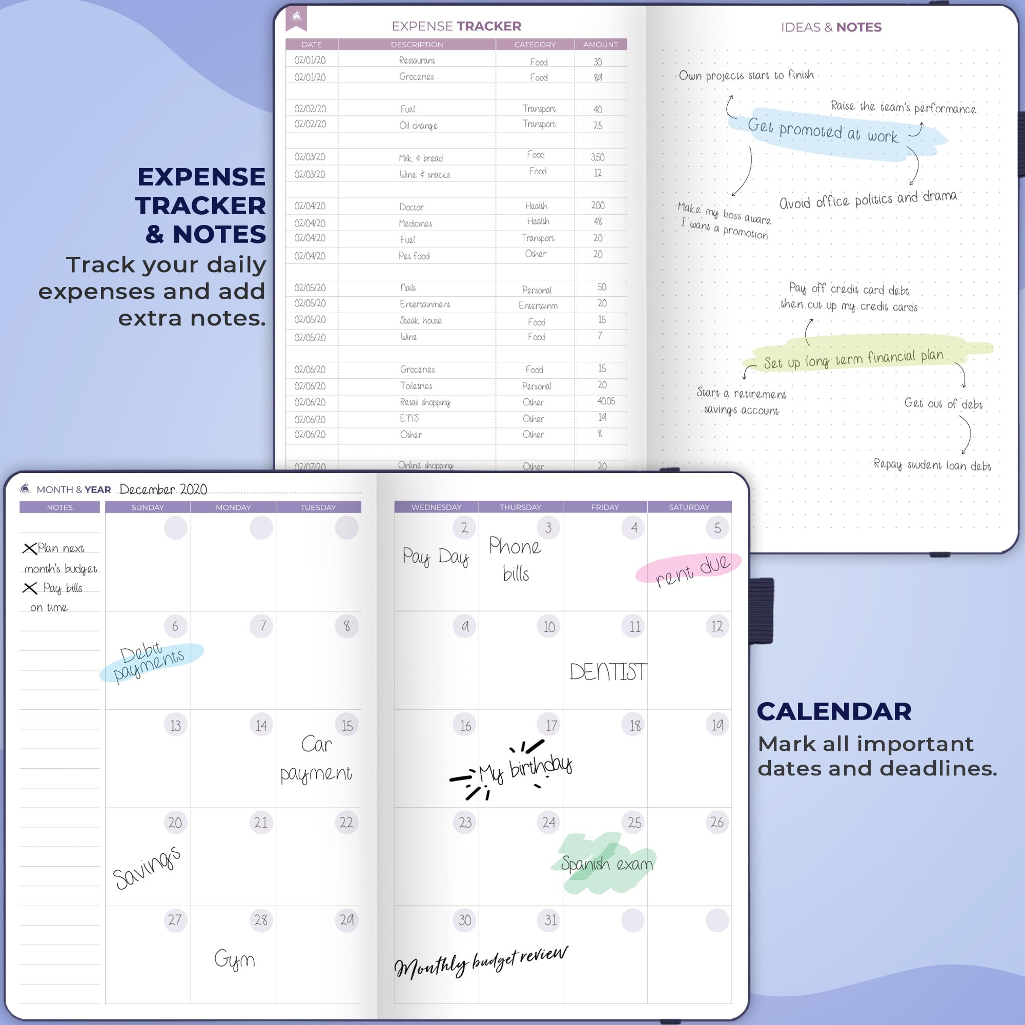 Clever Fox Budget Planner - Undated Expense Tracker & Bill Organizer for Home & Office Use