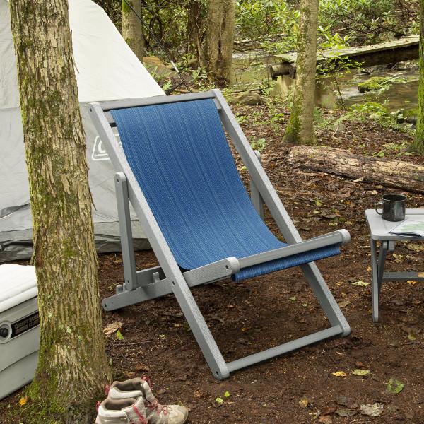 Arabella Folding Sling Chair - Portable Outdoor Camping Chair with Cup Holder - Lightweight & Durable for Beach, Picnic, Backyard, and Travel