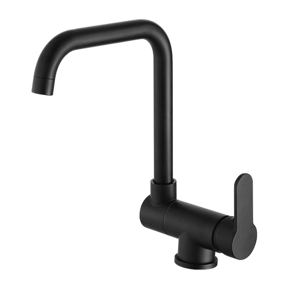 All Copper Black Kitchen Faucet with Hot & Cold Water Mixer - Foldable Pull-Out Sprayer for Sink, Window & Countertop - Durable Rotary Design for Modern Homes