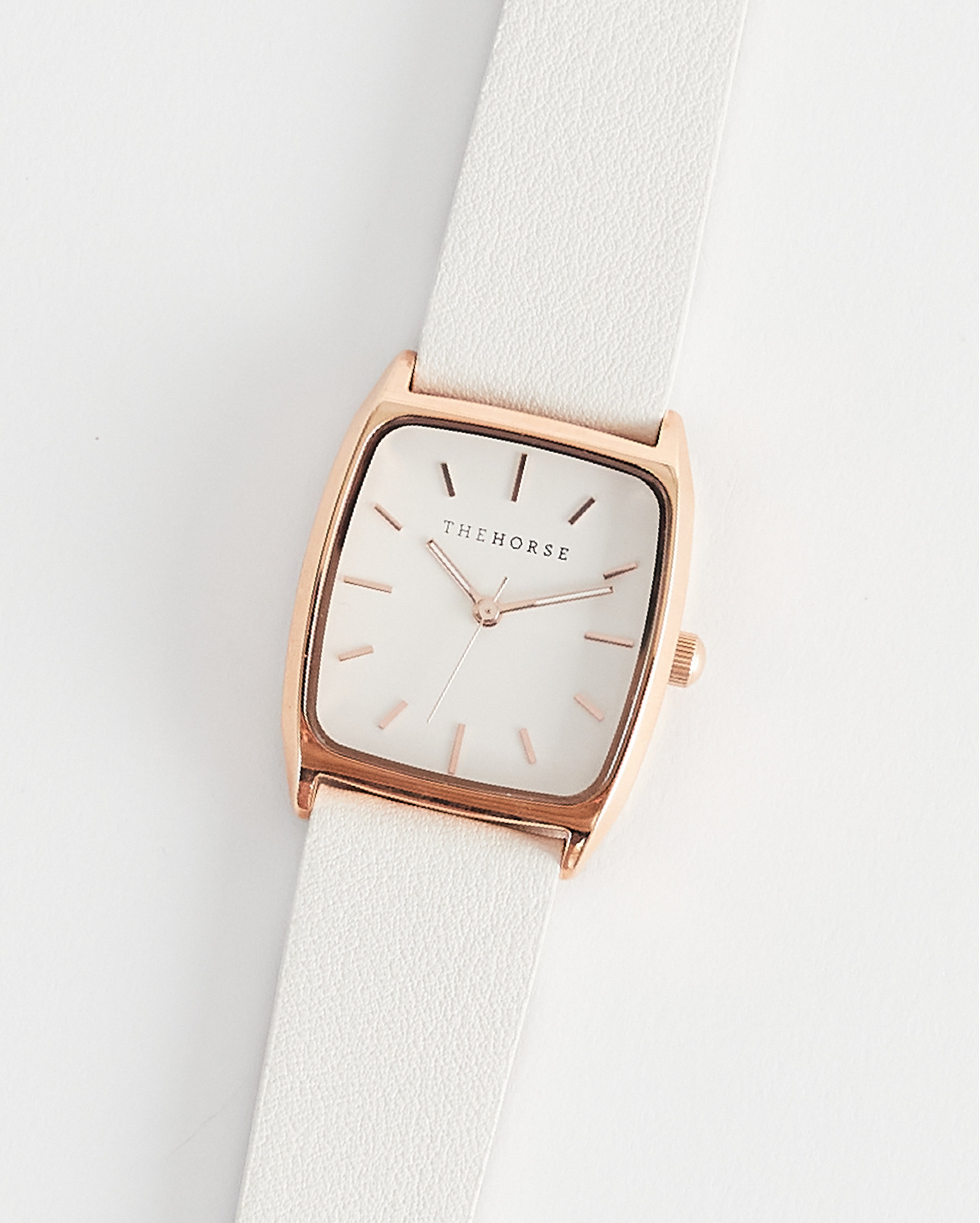 Elegant Rose Gold Dress Watch with White Dial & Soft Milk Leather Strap - Perfect for Weddings, Business Meetings & Formal Events