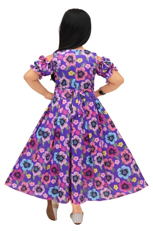 A.R.K. Girls Maxi Dresses - Elegant Floral Summer Party Dresses for Toddler to Teen, Perfect for Birthday, Easter, Wedding & Special Occasions