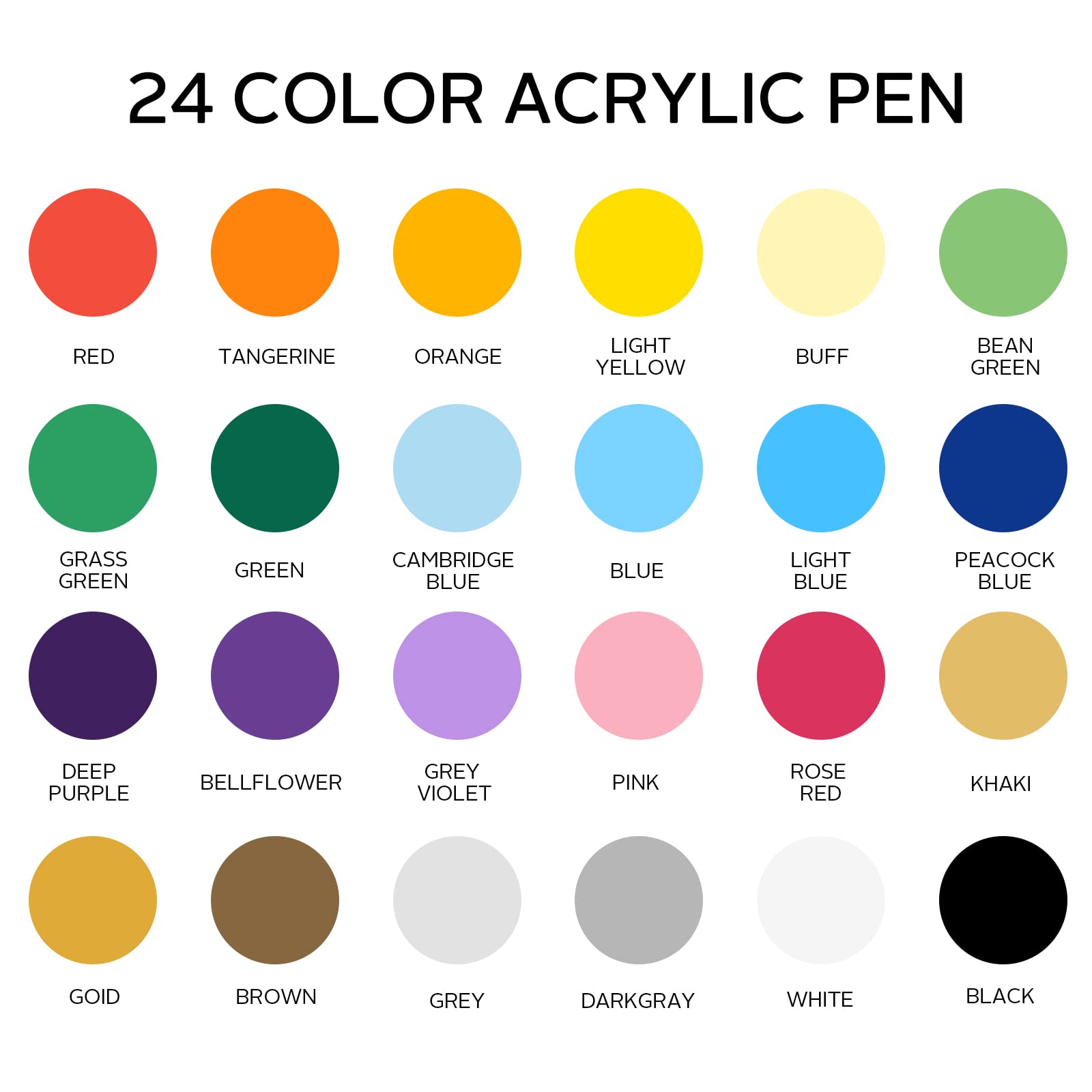 24 Premium Acrylic Paint Pens for Rock Painting, Ceramic, Glass, Wood & Canvas - Vibrant Graffiti Markers for Kids & Adults - DIY Art Supplies for Stone, Mug, Metal & Craft Projects