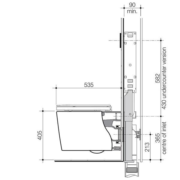 Caroma Liano Cleanflush Wall-Mounted Invisible Series II Toilet Suite - Modern Space-Saving Bathroom Solution for Small Homes & Apartments