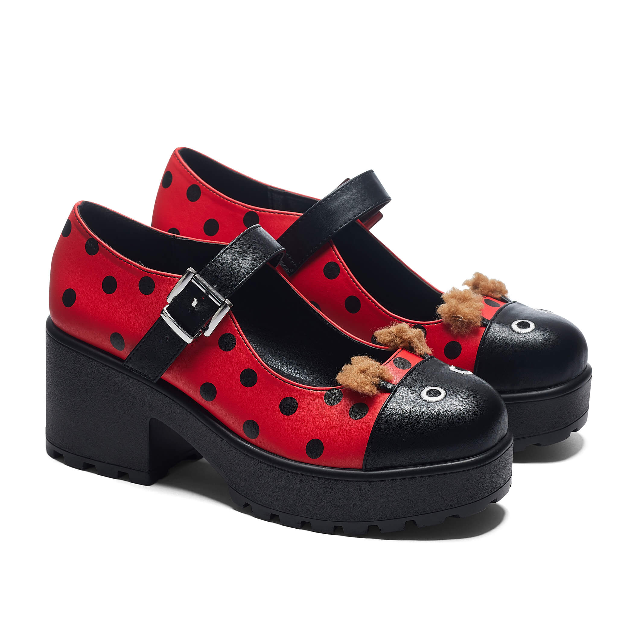 Tira Mary Janes Women's Shoes - Lucky Ladybird Edition | Comfortable & Stylish Flats for Work, Party & Everyday Wear