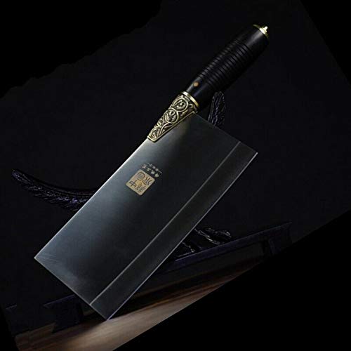 Premium LongQuan Kitchen Knife - 5Cr15MOV Steel Meat Cleaver & Bone Chopper (600g) for Butchering, Slicing, and Food Prep - Perfect for Home Chefs & Professional Kitchens