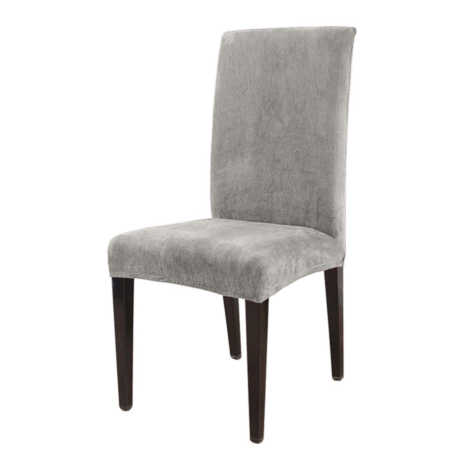 YURASIKU 1PC Soft Plush Universal Chair Cover - Stretchable Furniture Protector Slipcover for Dining Room, Home, Hotel, Kitchen & Banquet - Perfect for Home Decor, Pet Protection & Spill Prevention