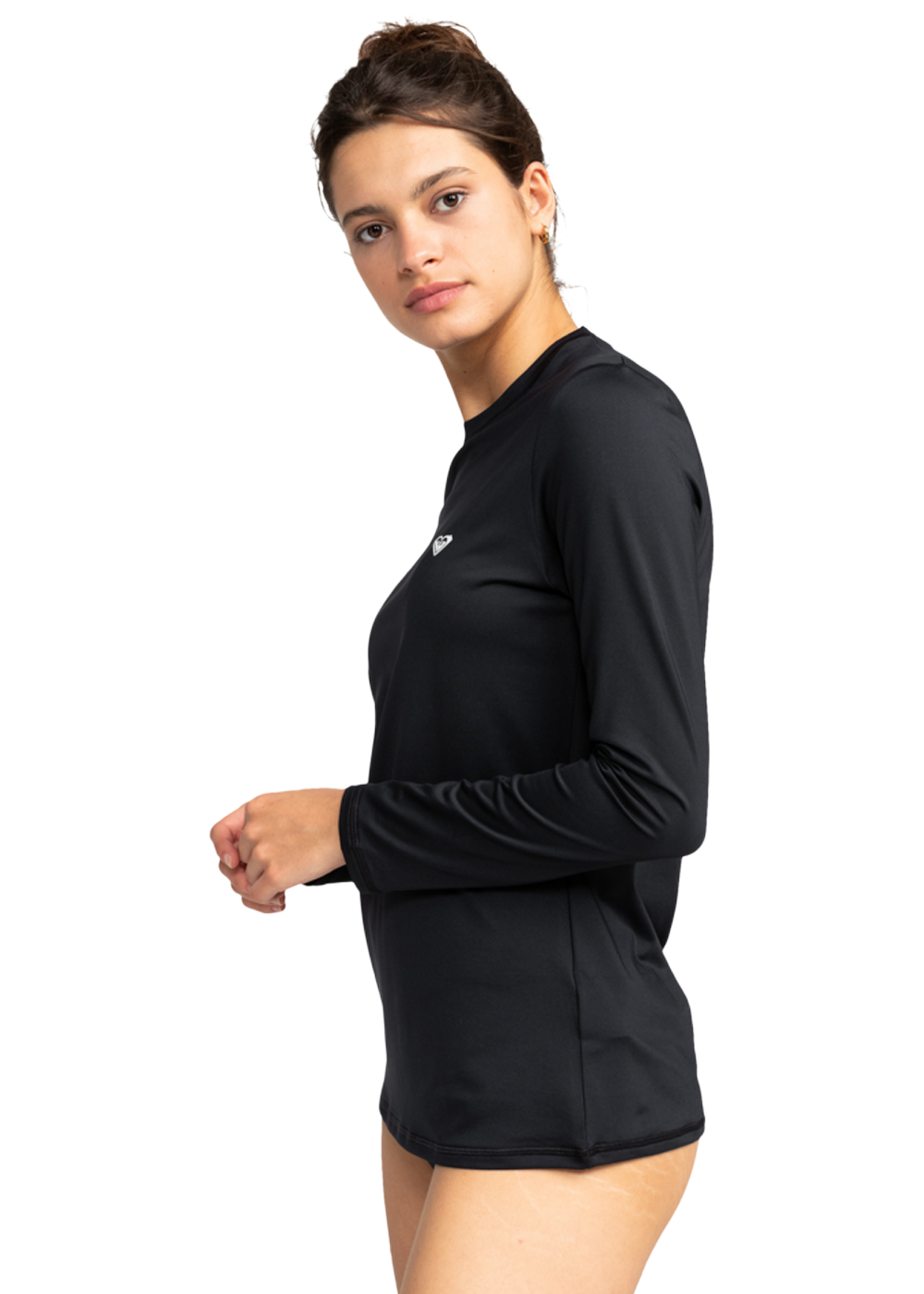 Roxy Women's Long Sleeve Rash Guard UV Protection Swim Shirt for Surfing, Swimming & Beach Activities