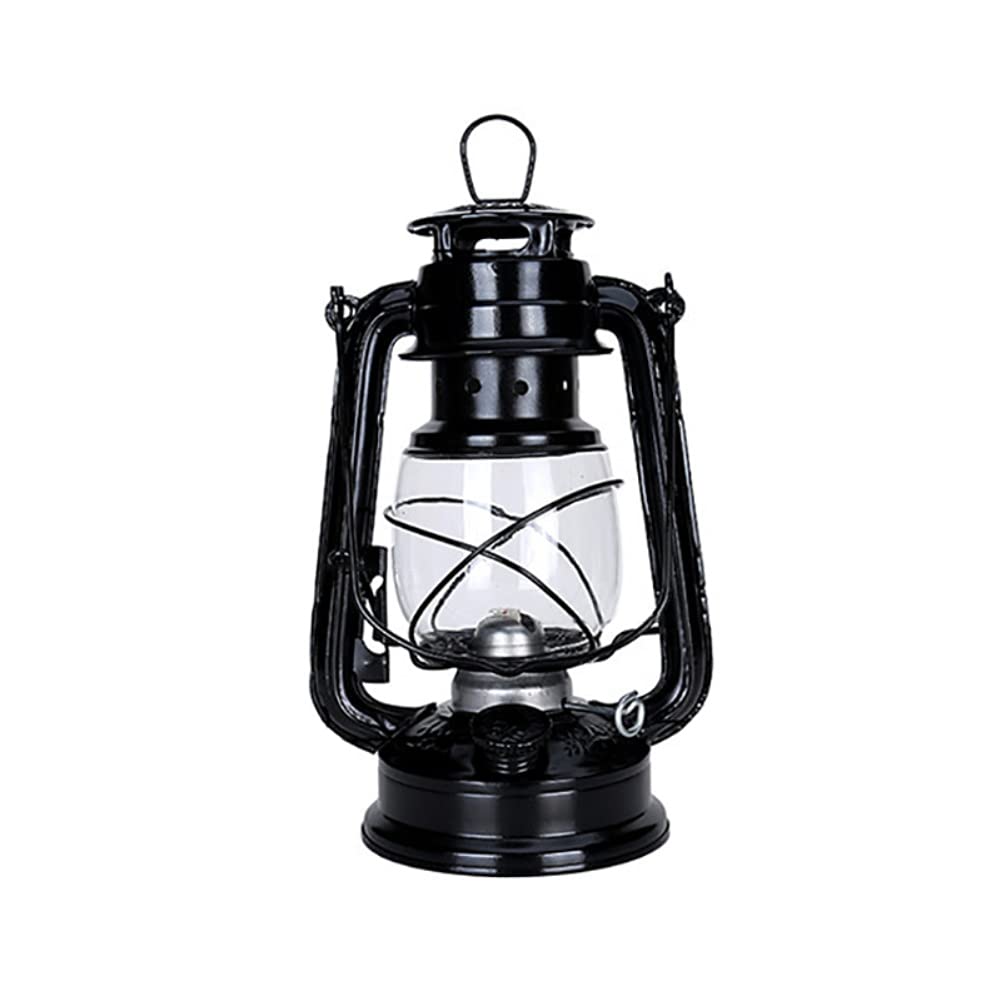 Vintage Metal Kerosene Oil Lantern - Antique Hurricane Lamp for Outdoor Camping, Emergency Light & Home Decor - Handmade Hanging Retro Oil Lamp - Perfect Housewarming Gift for Garden, Patio, or Power Outages