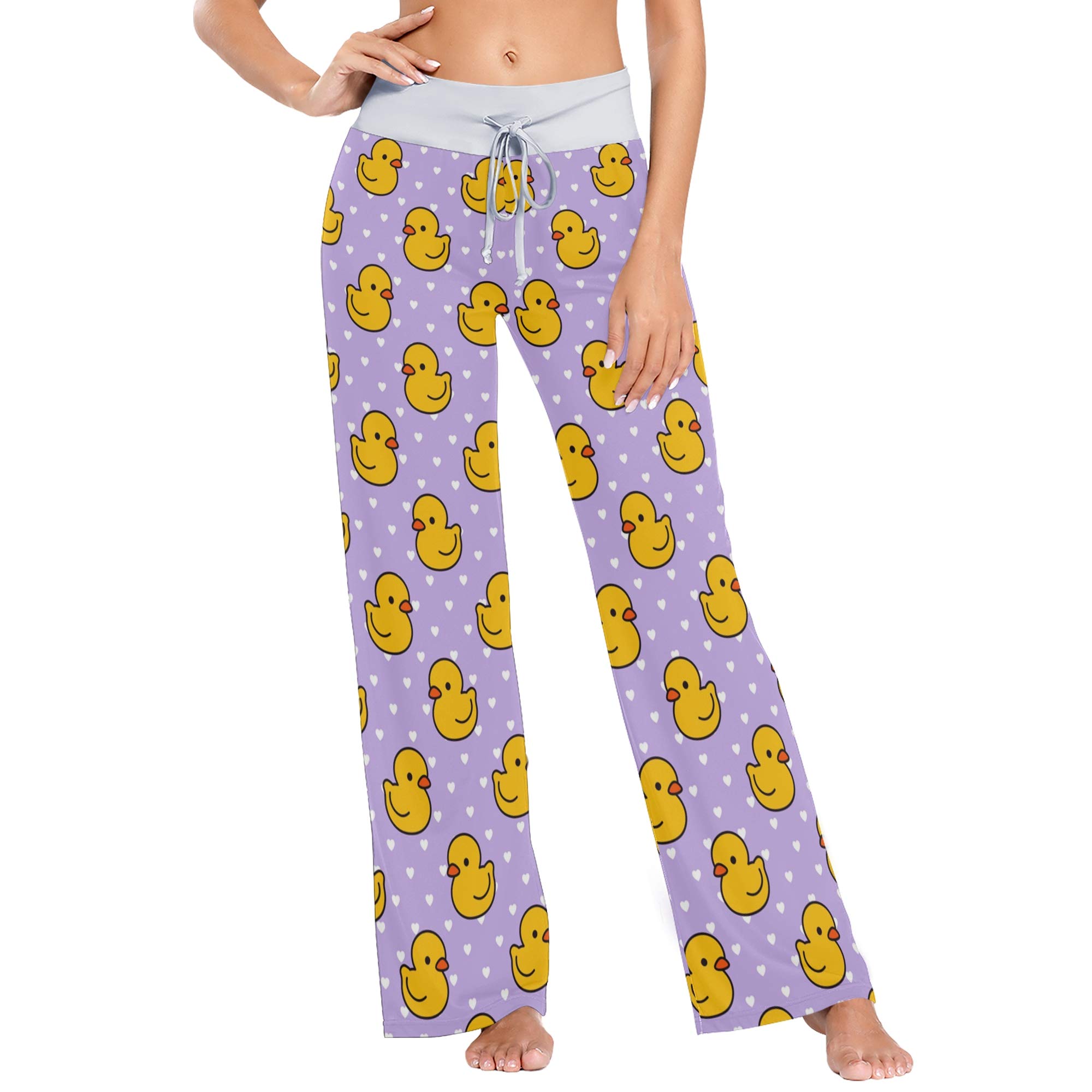 Women's Loose Casual Comfy Pajama Pants with Drawstring - Soft Palazzo Wide Leg Lounge Pants for Sleep, Yoga & Home Relaxation