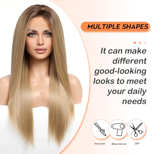 Silky Straight Synthetic Futura Fiber Lace Front Wig - Natural Look for Everyday Wear & Cosplay