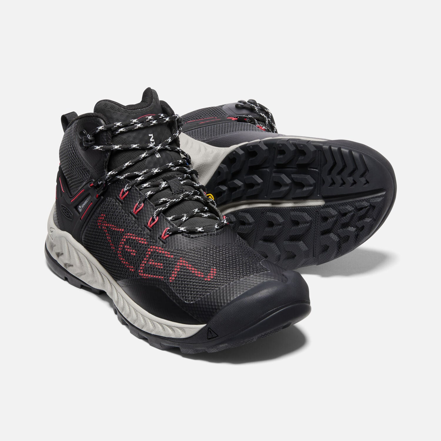 Nike Men's NXIS EVO MID Basketball Shoes - Black/Red Carpet Colorway for Indoor & Outdoor Court Play