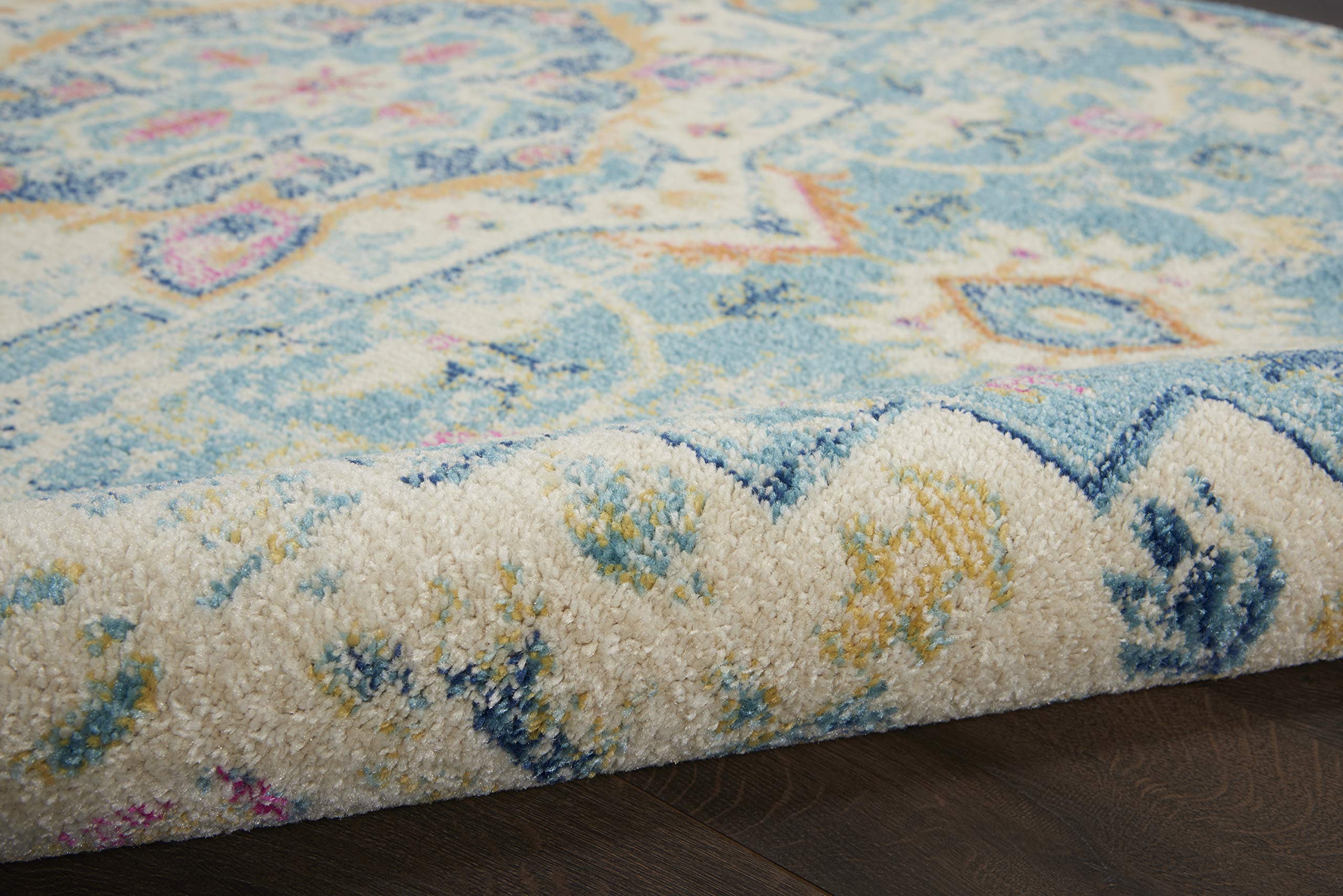 Nourison Passion Ivory/Light Blue 2'2