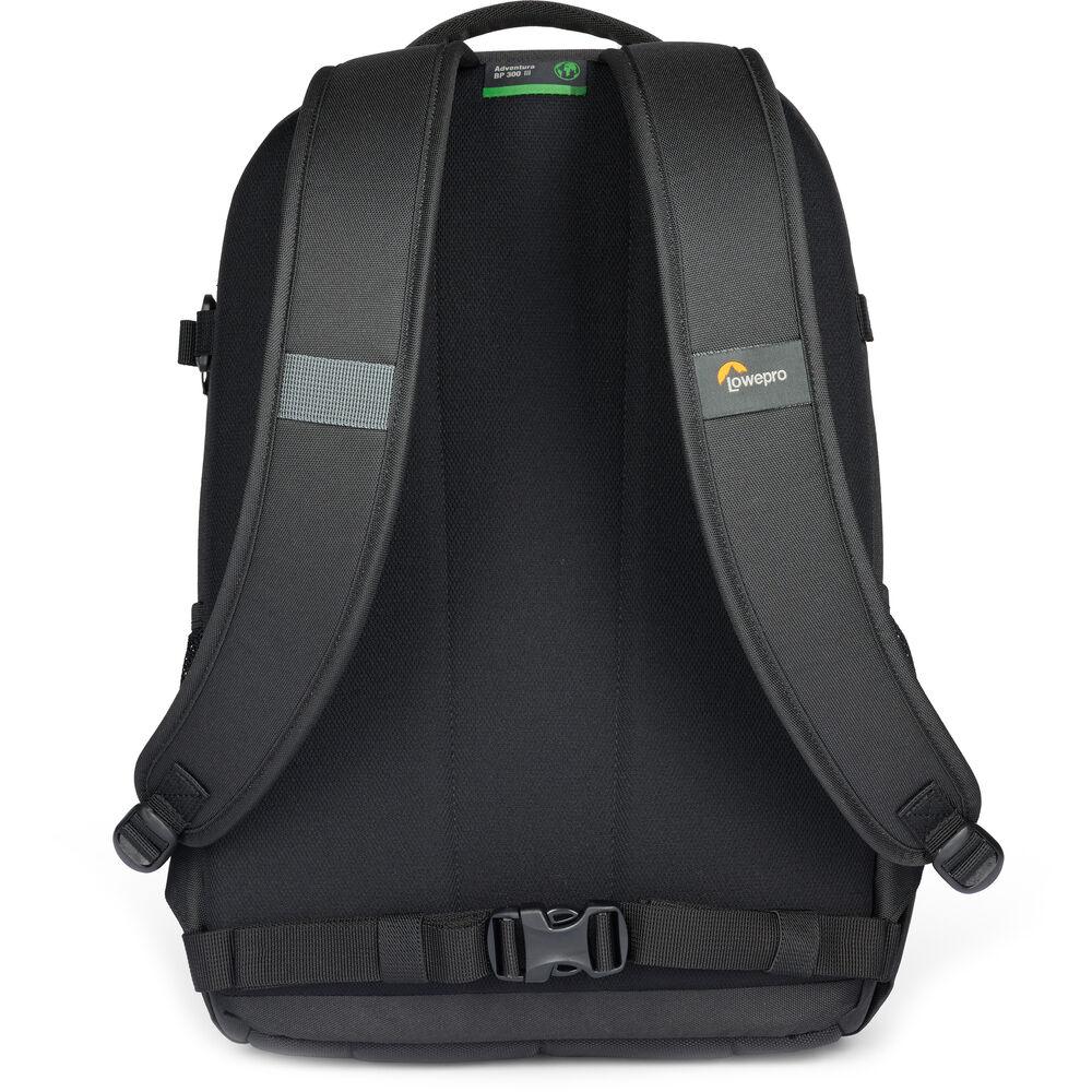 Lowepro Adventura BP 300 III DSLR Camera Backpack - Waterproof & Durable Photography Bag for Travel (Black) - Perfect for Hiking, Outdoor Shooting & Daily Commute