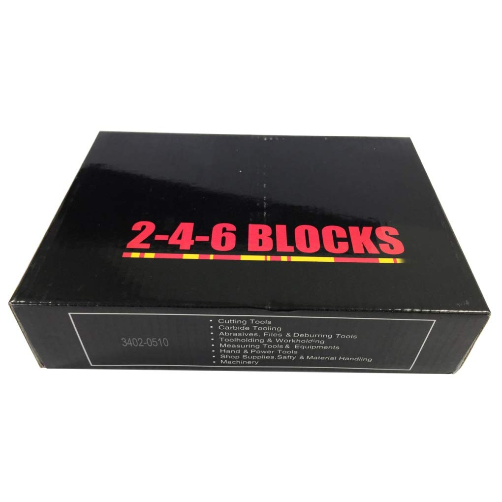 HHIP 3402-0510 2-4-6 Inch Precision Matched Pair Blocks Set - Perfect for Machining, Inspection & Tool Setup in Metalworking & Engineering Workshops