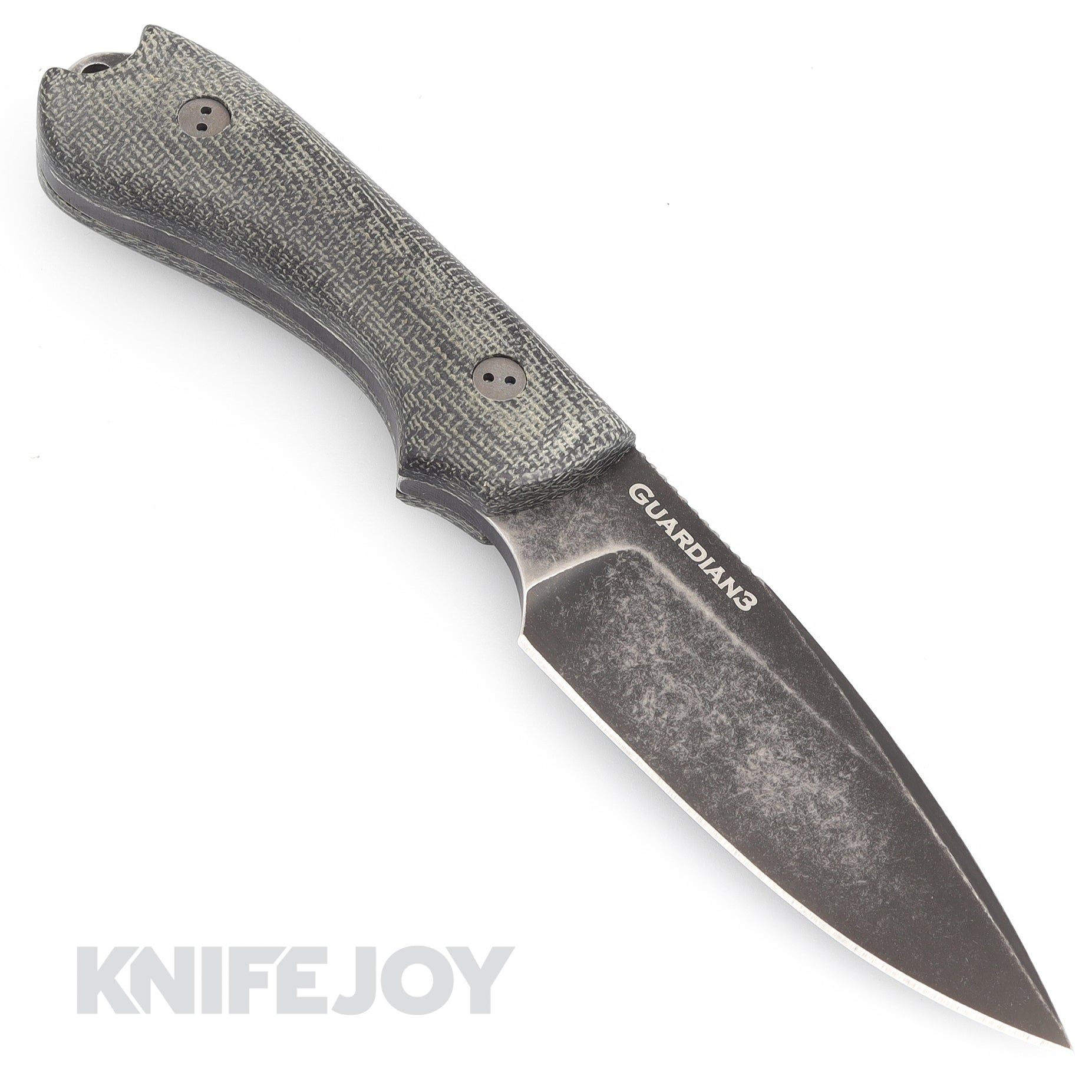 Bradford Knives Guardian 3 Folding Knife - Nimbus Finish, 3D Black Canvas Micarta Handle | EDC Pocket Knife for Outdoor Camping, Hiking & Survival Gear