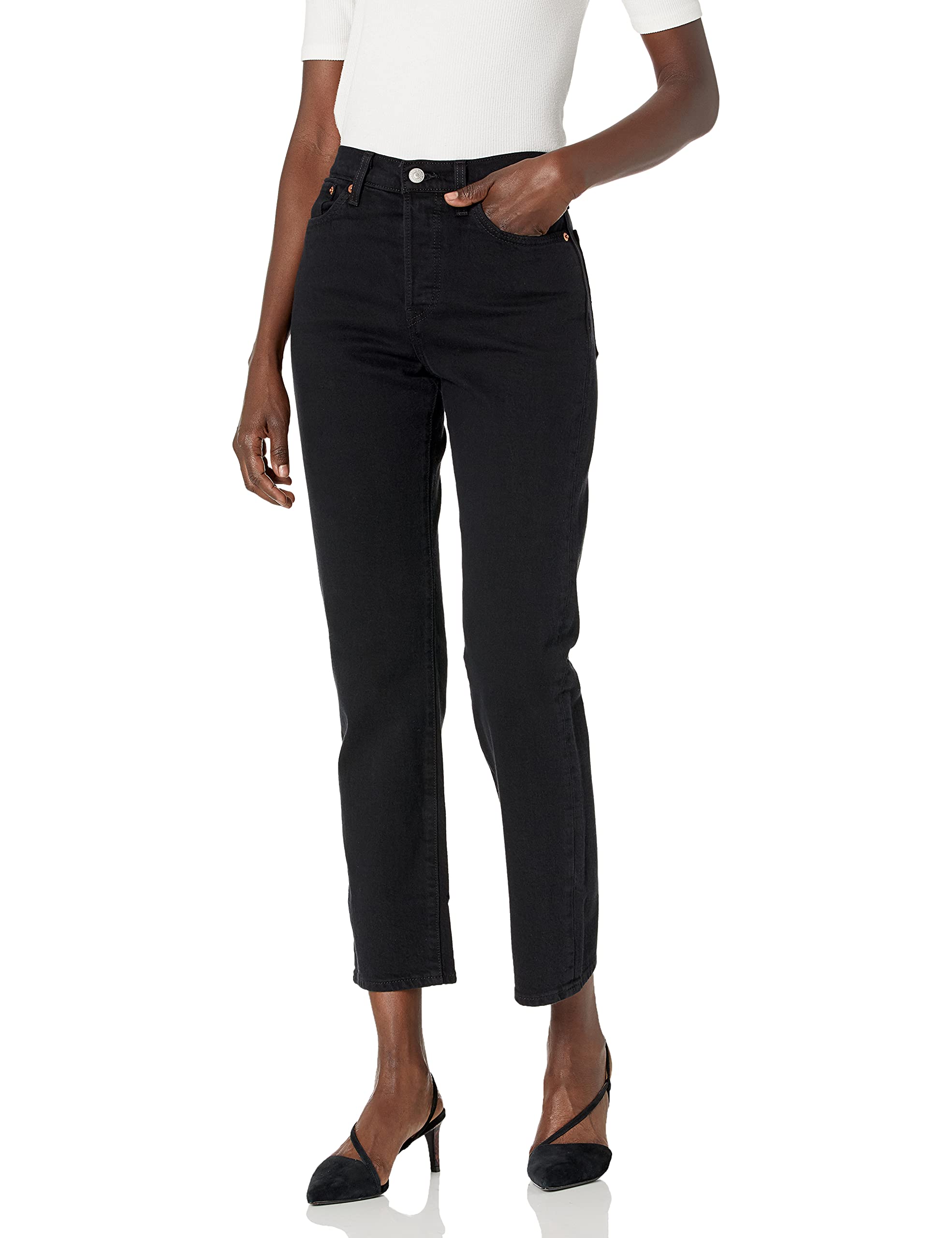 Levi's Women's Premium Wedgie Straight Jeans - High Waist Slim Fit Denim Pants for Casual Wear & Everyday Outfits