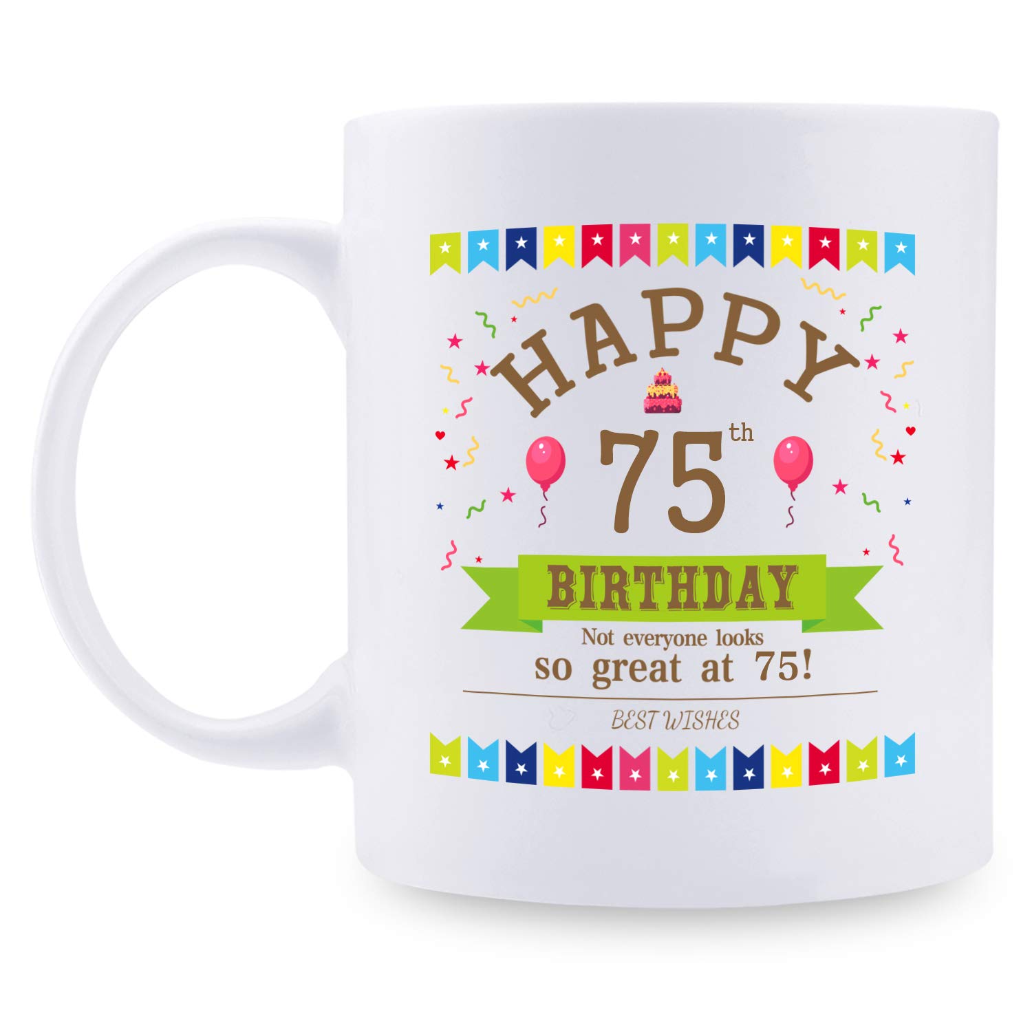 75th Birthday Gifts for Women - Vintage 1947 Themed 11oz Coffee Mug for Mom, Wife, Sister, Friend, Colleague | Perfect for Tea, Coffee & Office Use