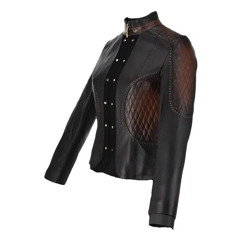 Stylish M274BOC Cuadra Black Western Fashion Lambskin Leather Jacket for Women - Perfect for Rodeo, Country Music Concerts & Casual Outfits