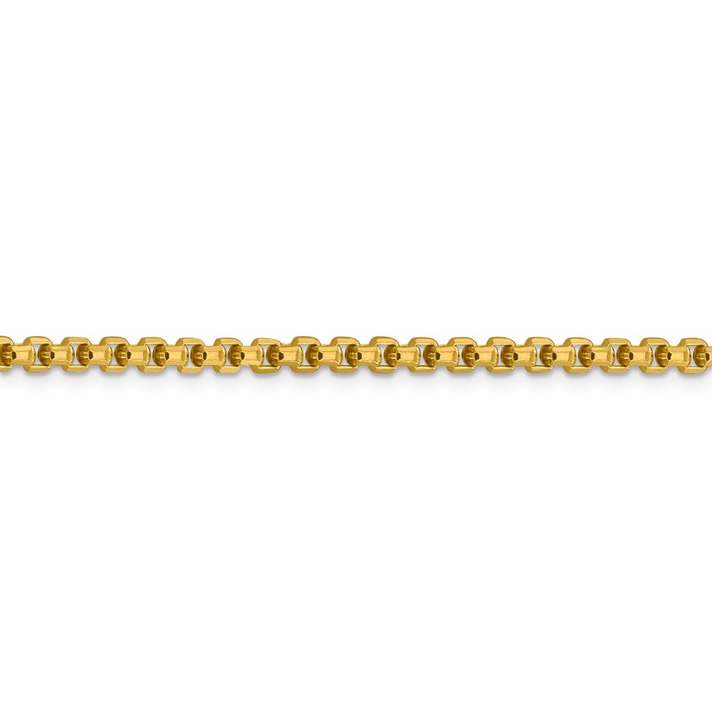 14K Yellow Gold 3.6mm Round Box Chain Necklace with Lobster Clasp - Elegant Dainty Jewelry for Women, Gift for Her, Perfect for Everyday Wear & Special Occasions