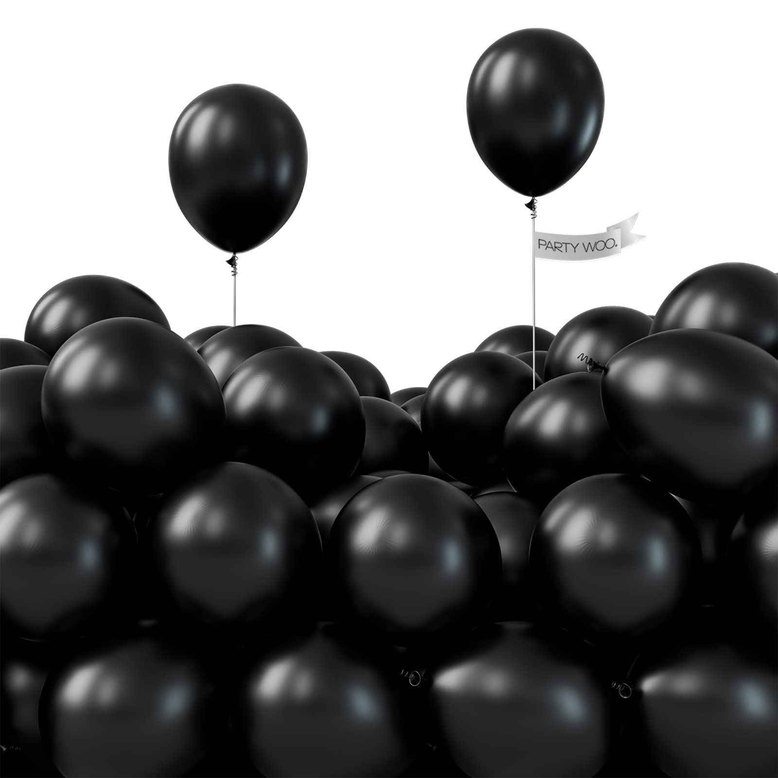50 Pack 5 Inch Matte Black Balloons for Party Decor - Balloon Garland & Arch Kit - Birthday, Retirement, Halloween Party Supplies - Durable Latex Balloons for Indoor/Outdoor Events & Photo Backdrops