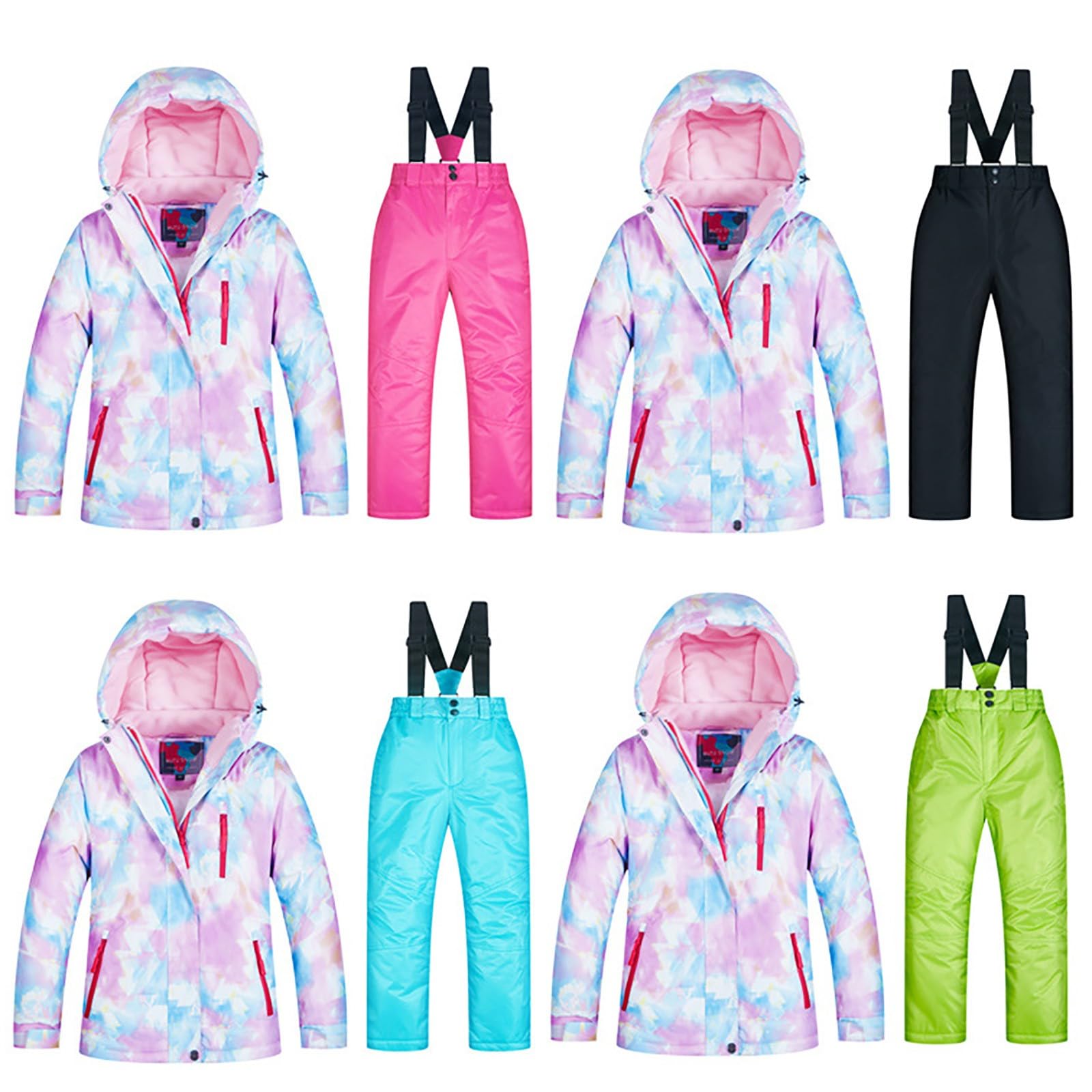Qfajcp Newborn Baby Clothes Set - Windproof Winter Snow Jacket & Pants Suits for Boys & Girls (0-24 Months) | Perfect for Skiing, Snow Play & Cold Weather Outings