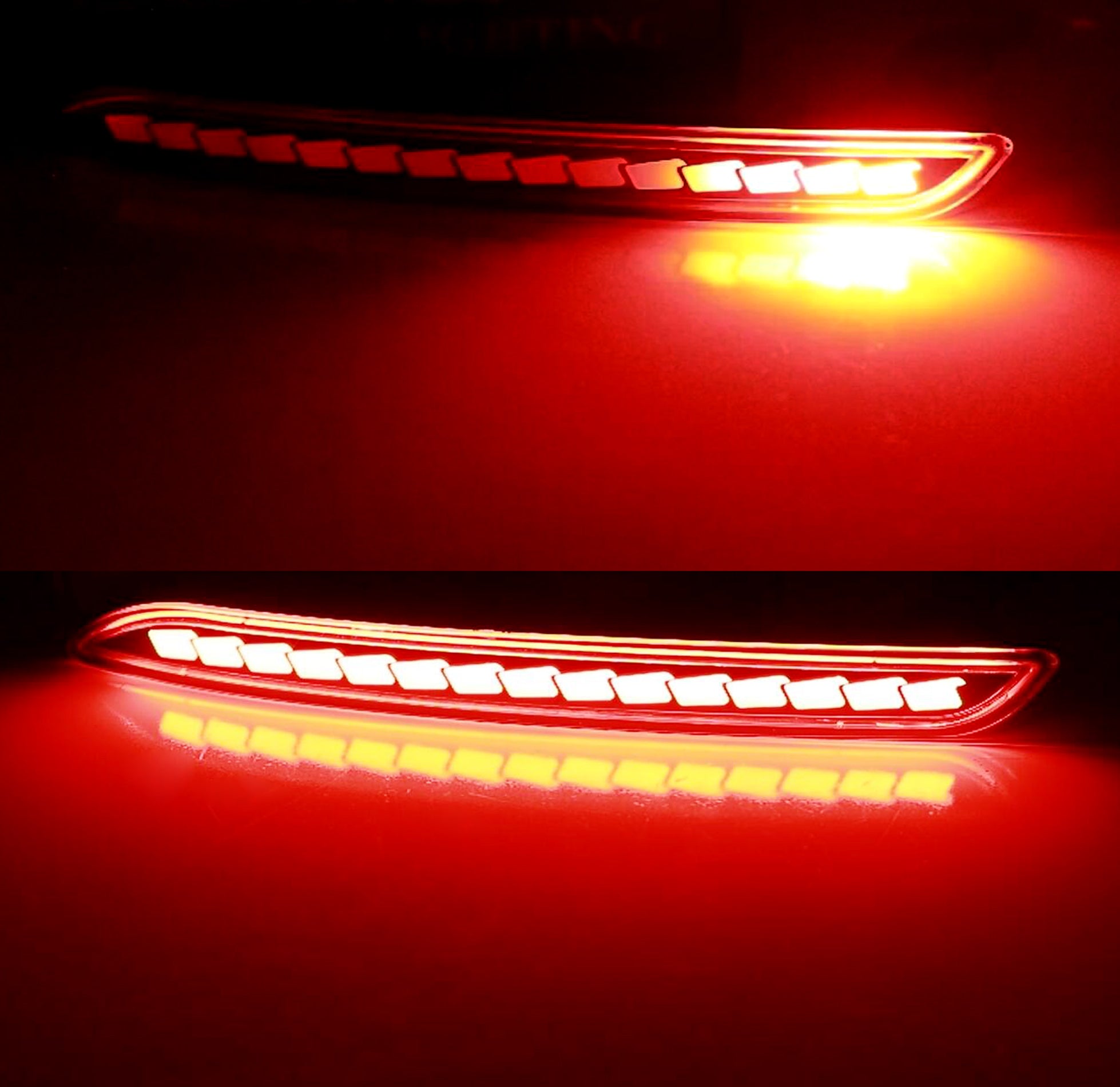 Full LED Bumper Reflectors for 2023+ Honda Accord - Tail/Brake/Sequential Turn Signal Lights | Upgrade Your Car's Rear Lighting for Enhanced Safety & Style
